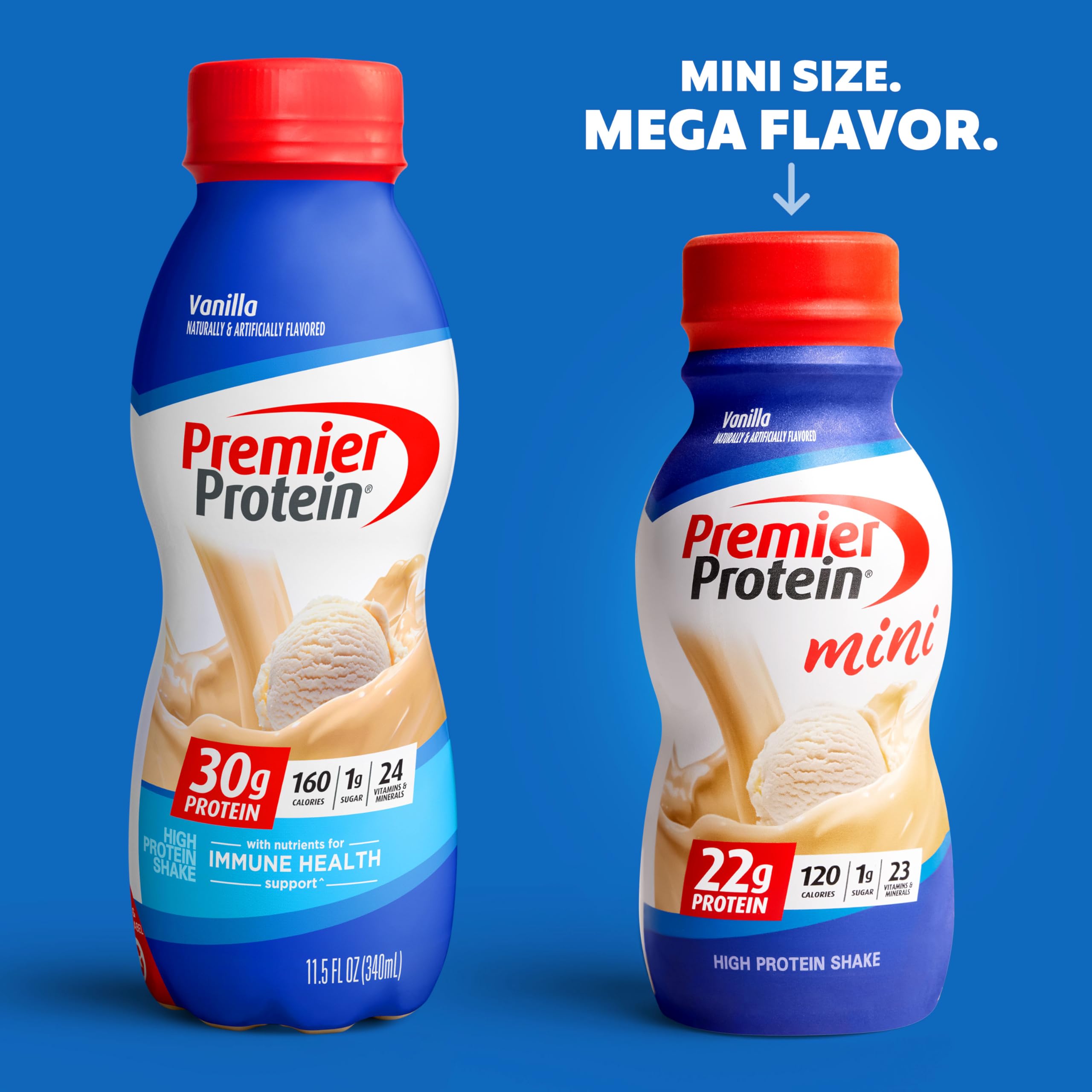 Premier Protein Shake MINIs, Vanilla, 22g Protein, 120 Calories, 1g Sugar, 8.75fl oz Premier Protein uk supplements