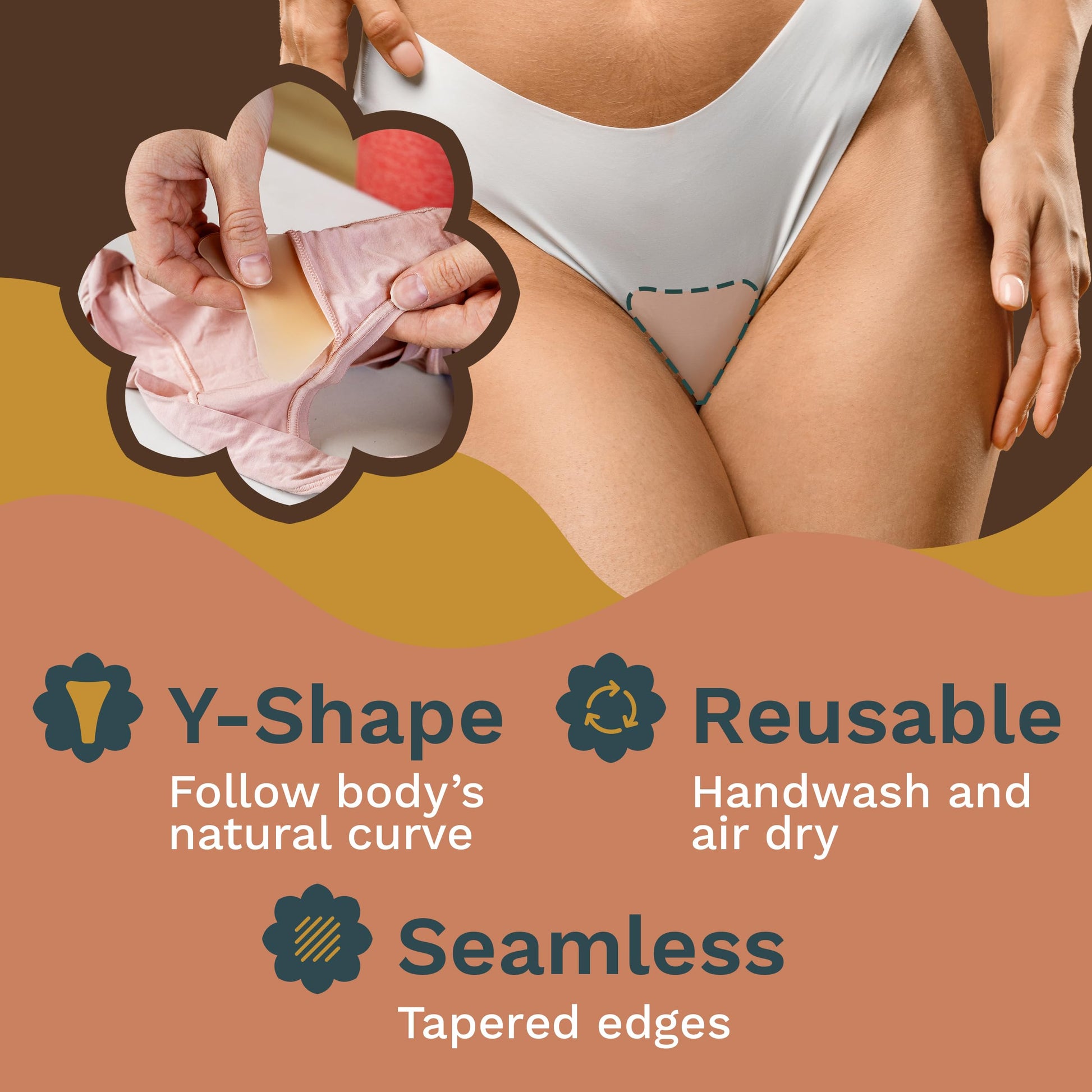 Camel Toe Concealer | Seamless Camel Toe Hider, Anti Camel Toe Cover Silicone Insert, No Camel Toe Nia Vertue uk supplements