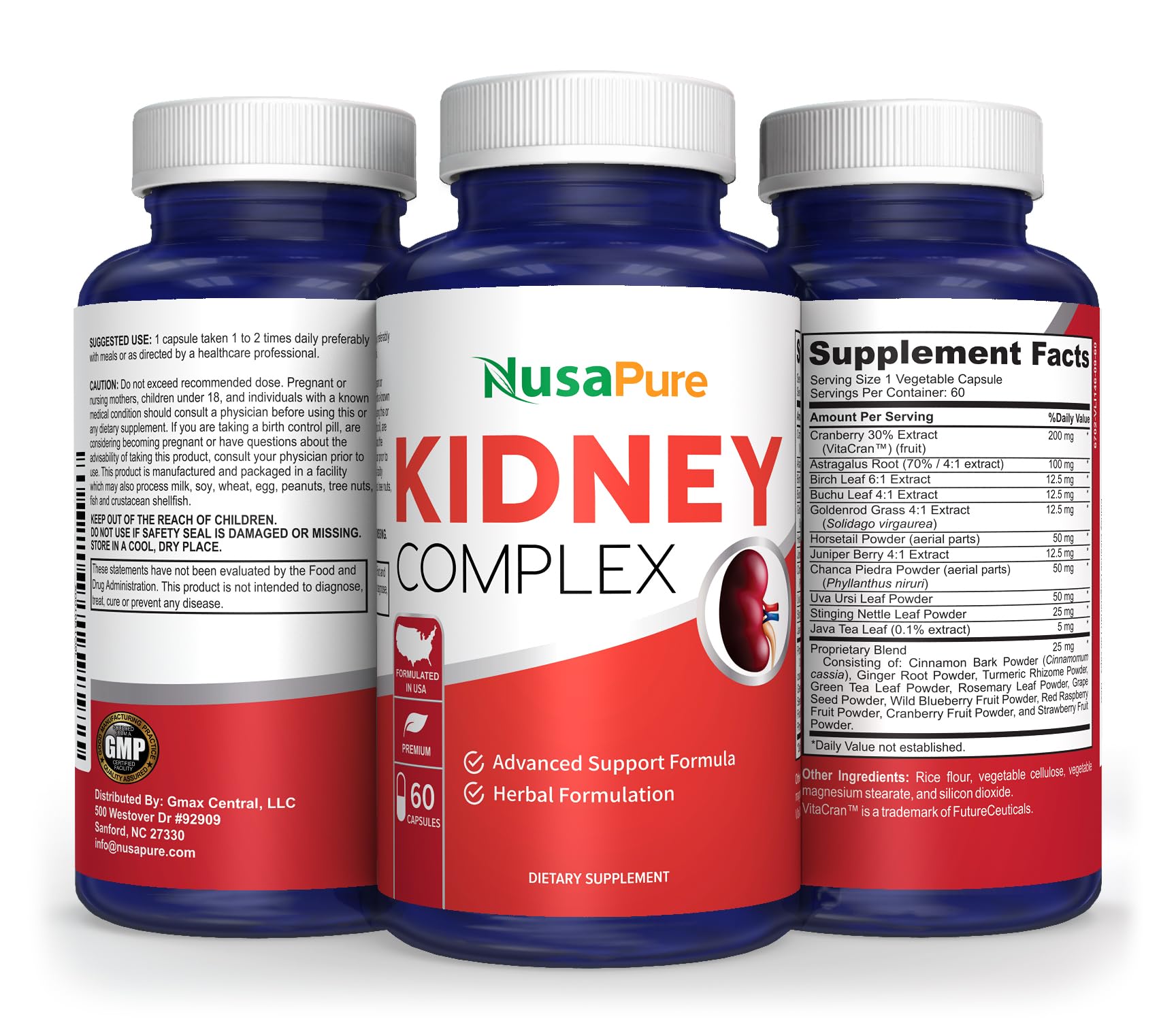 NusaPure Kidney Complex (Vegetarian) 60 caps NusaPure uk supplements