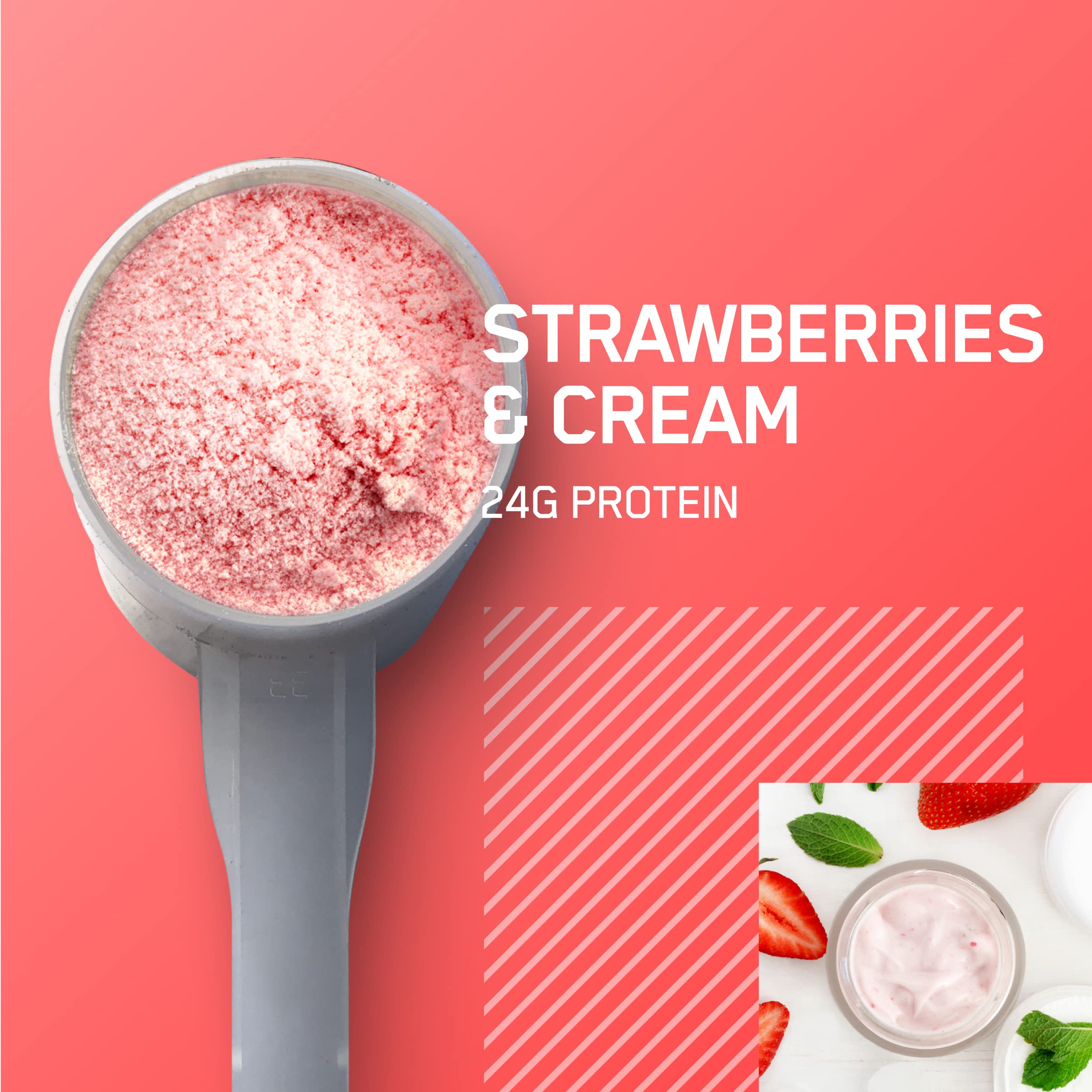 Optimum Nutrition Gold Standard 100% Whey Protein Powder, Strawberries & Cream Optimum Nutrition uk supplements
