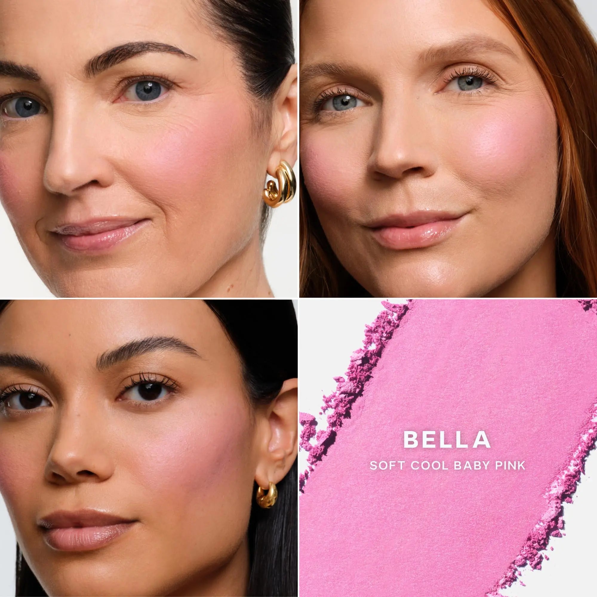 Saie Blush & Brush Duo - SuperSuede Baked Blush in Bella (.01 oz) & Powder Blush Brush - Talc-Free, Moisturizing Blush with Vegan, Fluffy Brush for Seamless Application Saie uk supplements