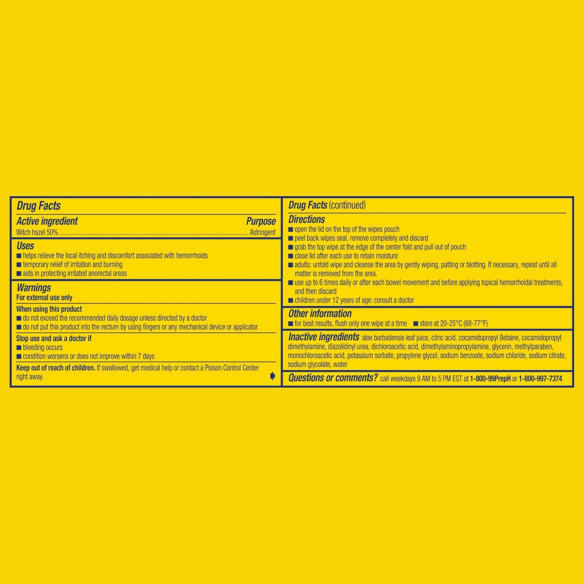 Preparation H Hemorrhoid Flushable Wipes with Witch Hazel for Skin Irritation Relief - 48 Count Preparation H uk supplements