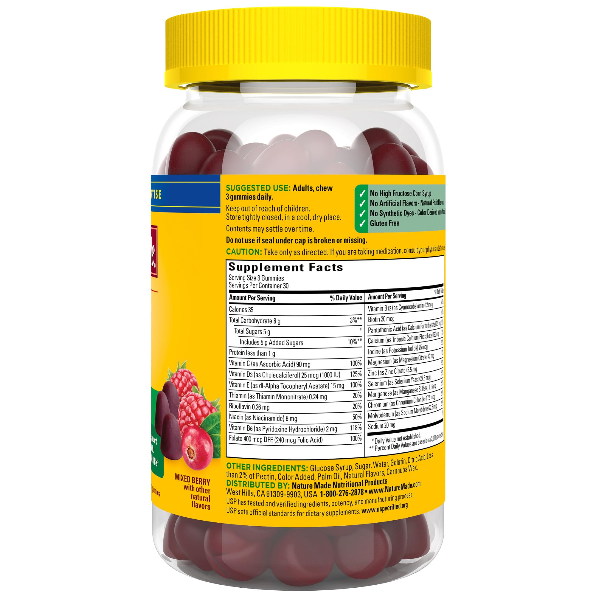 Nature Made Advanced Multivitamin Gummies for Adults, Women's and Men's Multivitamin Gummies with Magnesium Citrate Nature Made uk supplements
