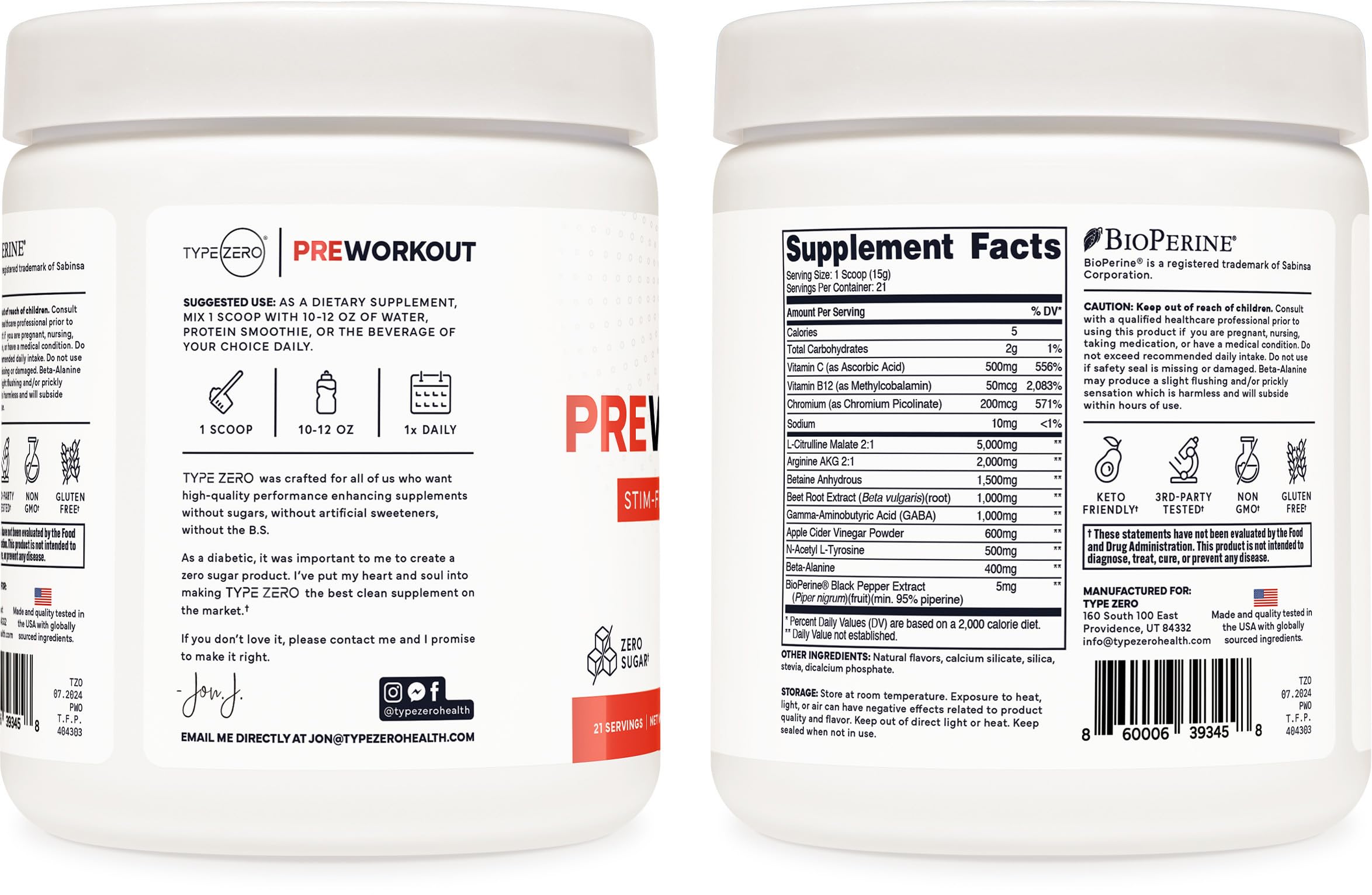 Ultra Clean Stim Free Pump Pre Workout + Nitric Oxide Booster (Fruit Punch) Beetroot, 7G Arginine Citrulline Malate, Betaine, Beta A, ACV+ - Sugar/Caffeine Free Natural Non Stim Preworkout Men & Women Type Zero uk supplements