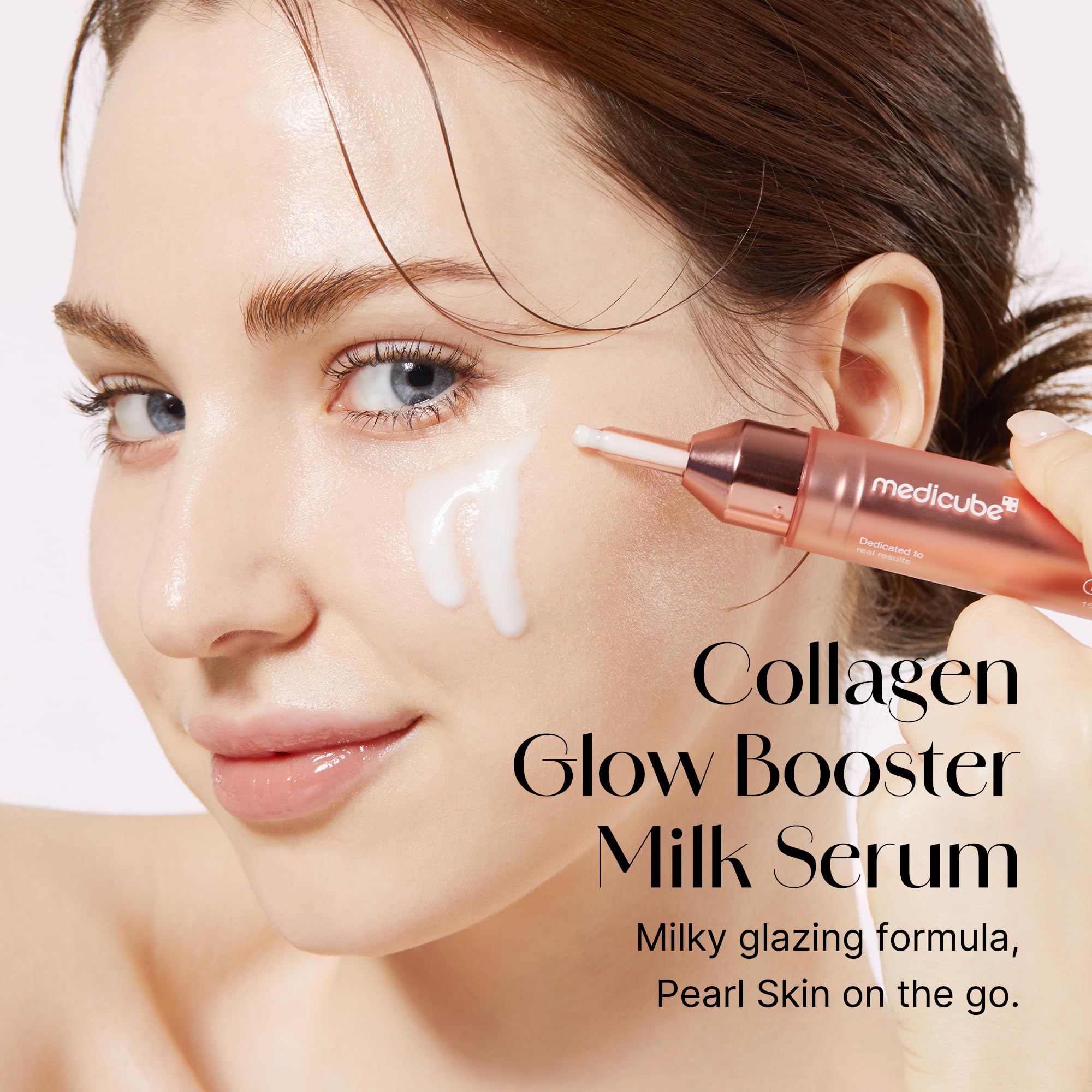 medicube Milky Collagen Double Glow Lock Duo: Collagen Glazed Milky Wrapping Mask and Booster Serum | 130DaCollagen, Niacinamide, Glutathione for Plumped, Radiant Glass Skin medicube uk supplements