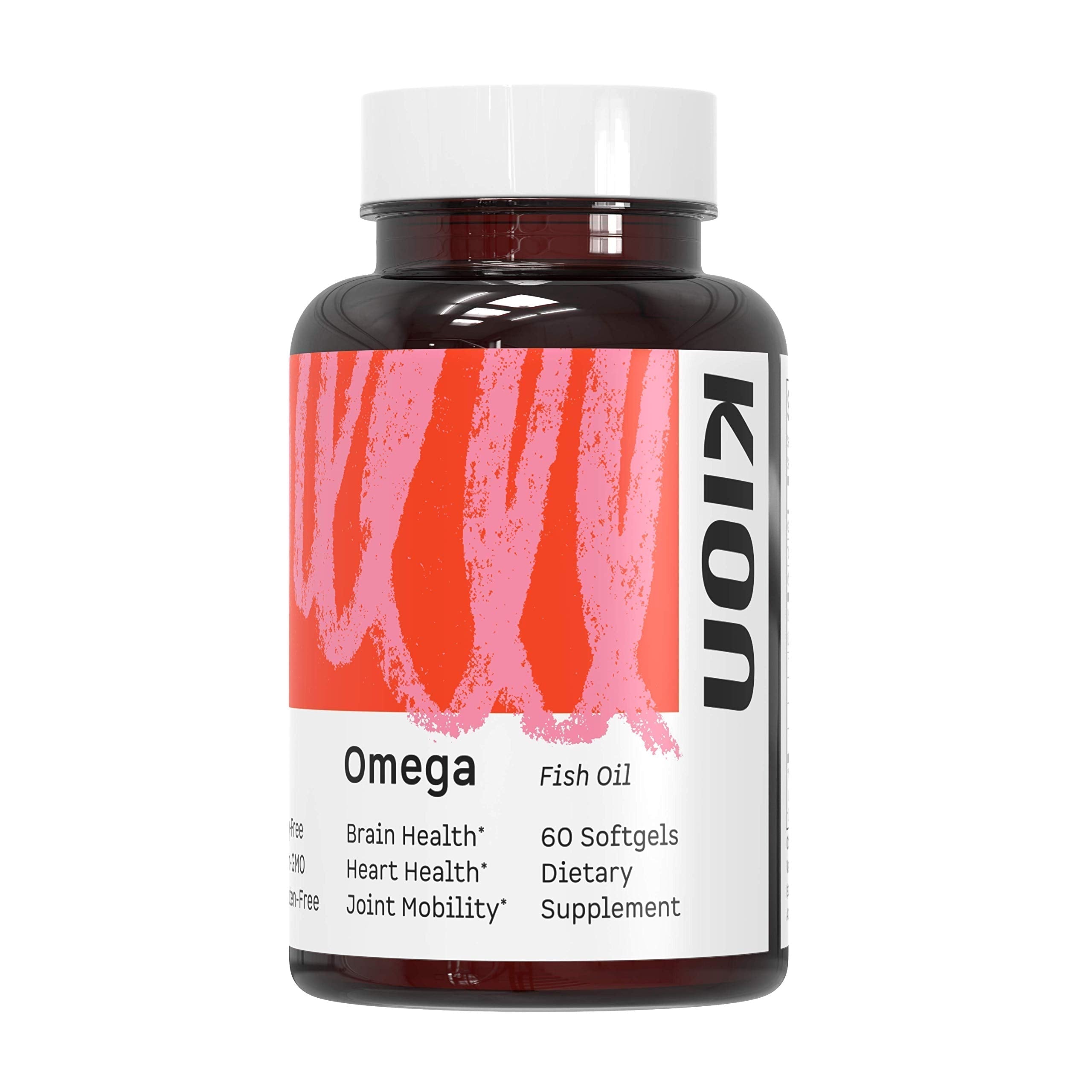 Kion Omega - Omega 3 Fatty Acid Supplements - DHA Supplements - Mini Fish Oil Softgels - Omega 3 DHA EPA Fish Oil Pills - Fish Oil 1,000 mg - 30 Servings Kion uk supplements