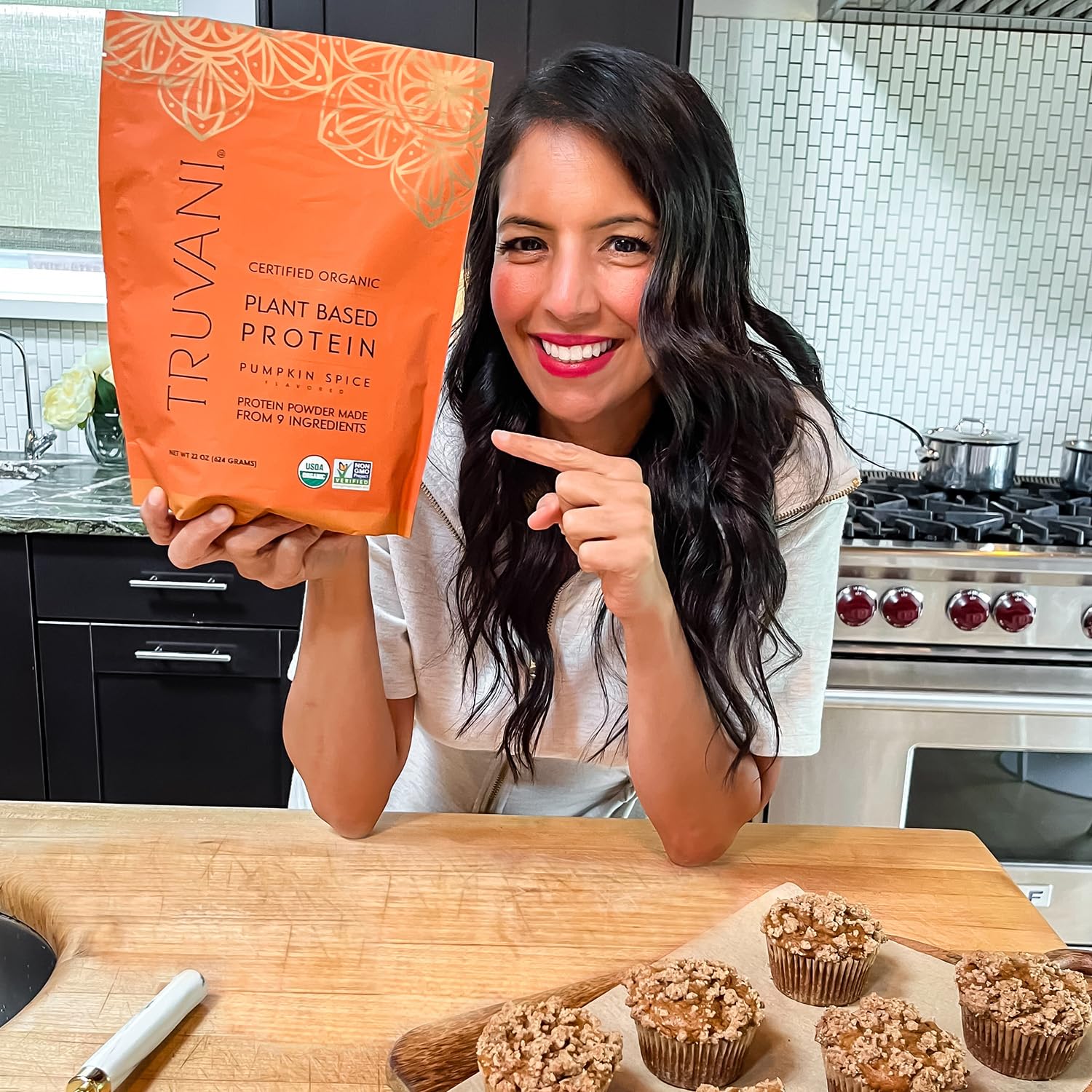 Truvani Organic Vegan Protein Powder Pumpkin Spice - 20g of Plant Based Protein Truvani uk supplements