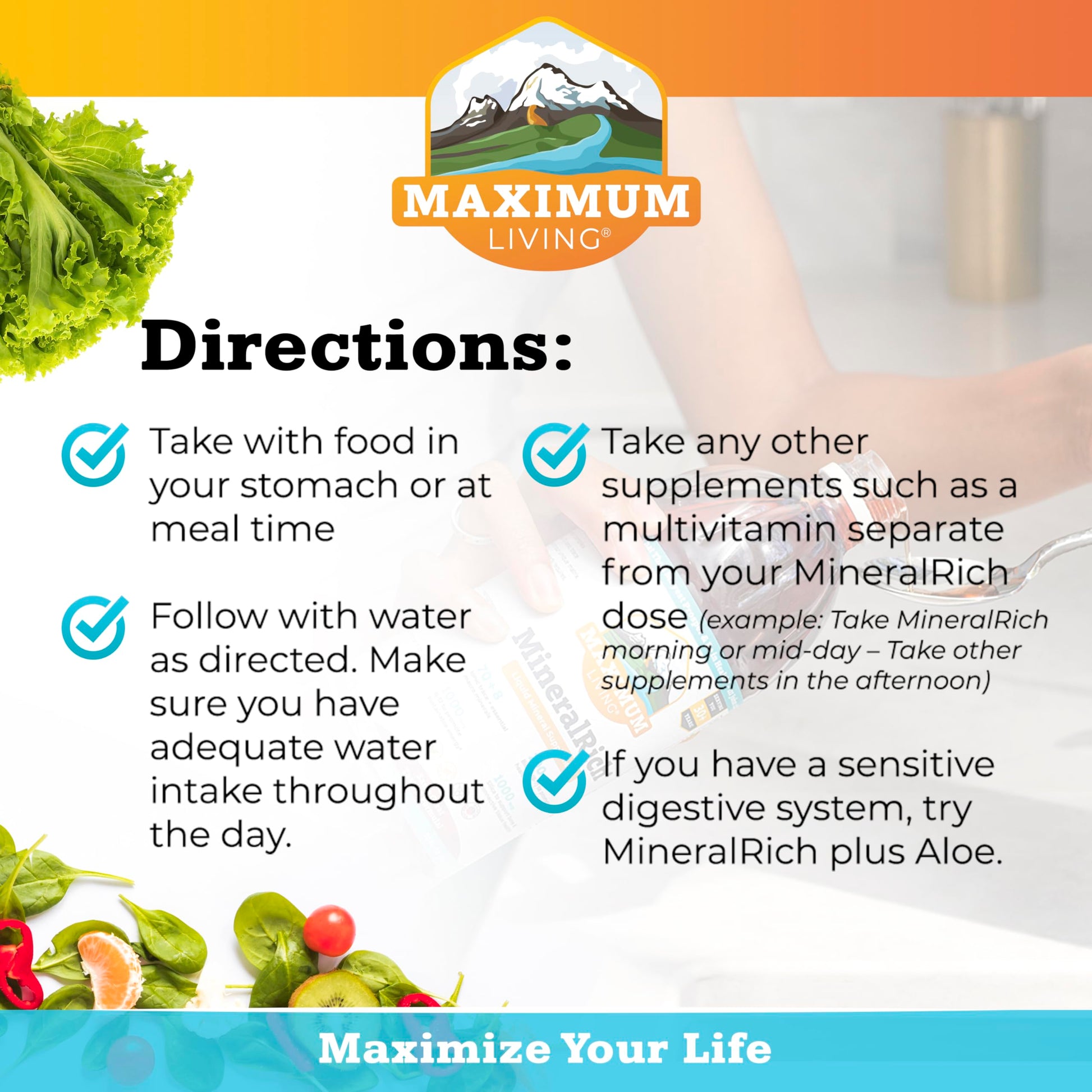 Maximum Living MineralRich Minerals Supplement with Aloe - Liquid Blend of Vitamins and Trace Minerals - 32 oz Maximum Living uk supplements
