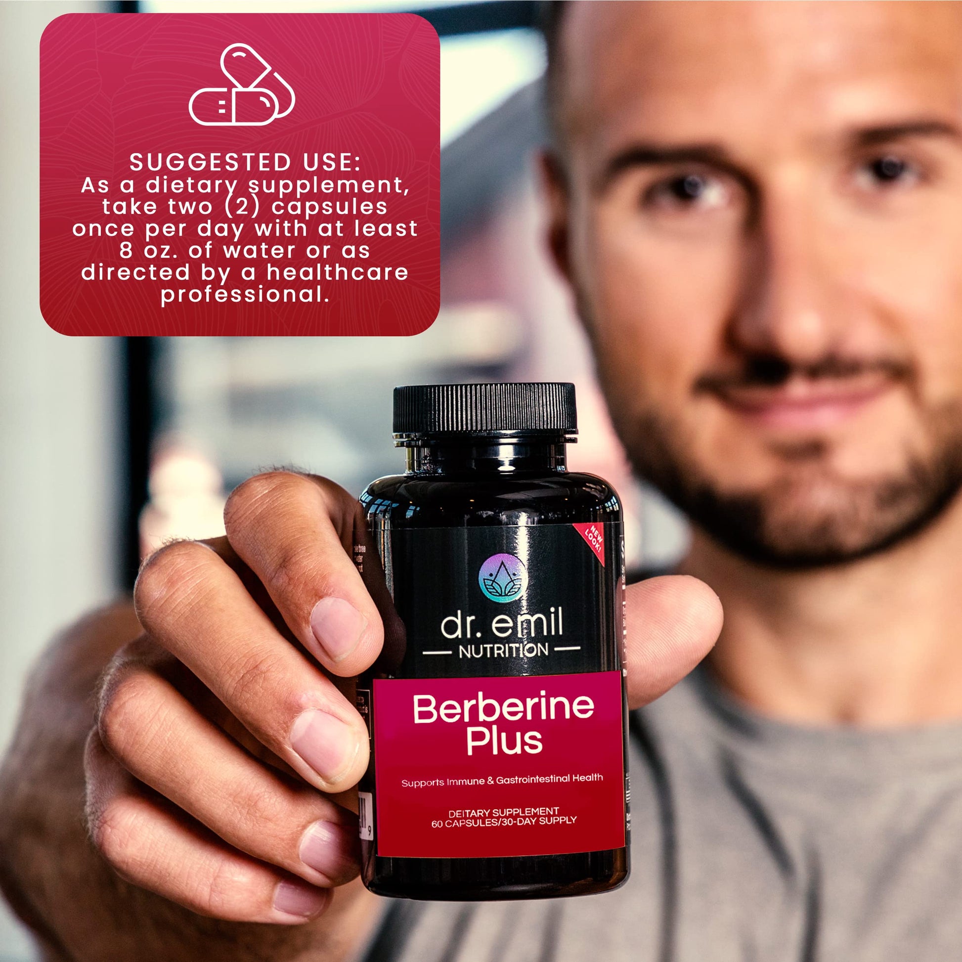Dr. Emil Berberine 500mg Capsules - Berberine Supplement with Cinnamon, MTC Oil & Milk DR EMIL NUTRITION uk supplements