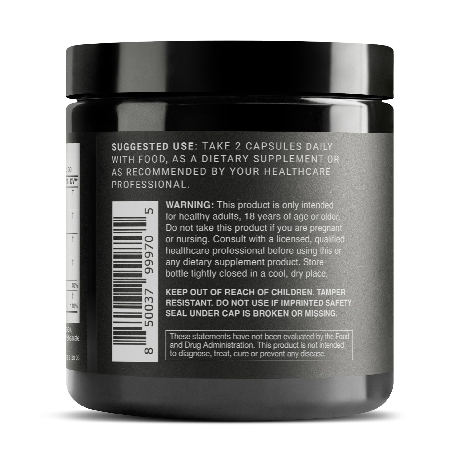 Elite T Formula - Ultra High Potency 200:1 Tongkat Ali, 30:1 Fadogia & 25% Withanolides Ashwagandha - Tribulus with 95% Saponins, Zinc, Boron & Copper - Third-Party Lab Tested - 120 Capsules Toniiq uk supplements