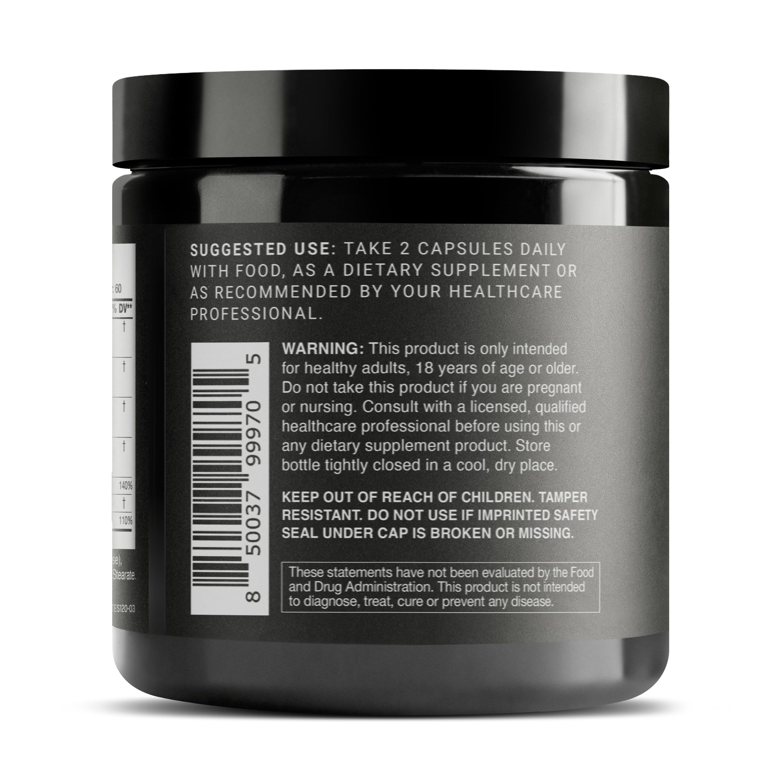 Elite T Formula - Ultra High Potency 200:1 Tongkat Ali, 30:1 Fadogia & 25% Withanolides Ashwagandha - Tribulus with 95% Saponins, Zinc, Boron & Copper - Third-Party Lab Tested - 120 Capsules Toniiq uk supplements