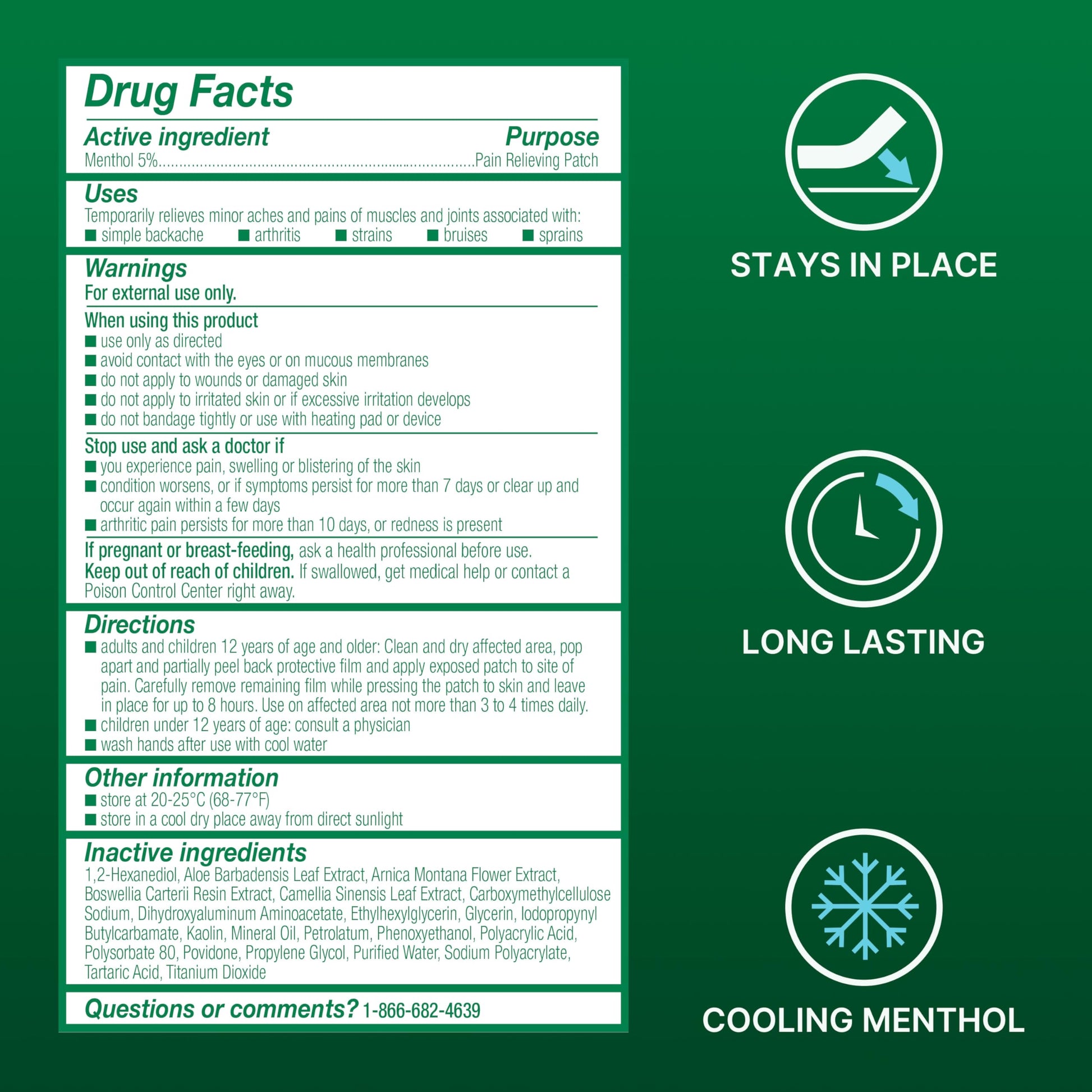 Biofreeze XL Pain Relief Patches, Menthol Pain Patches for Lower Back, Neck, Knee, & Shoulder, Comfortable & Flexible Fabric Stays in Place, 4 ct Biofreeze uk supplements