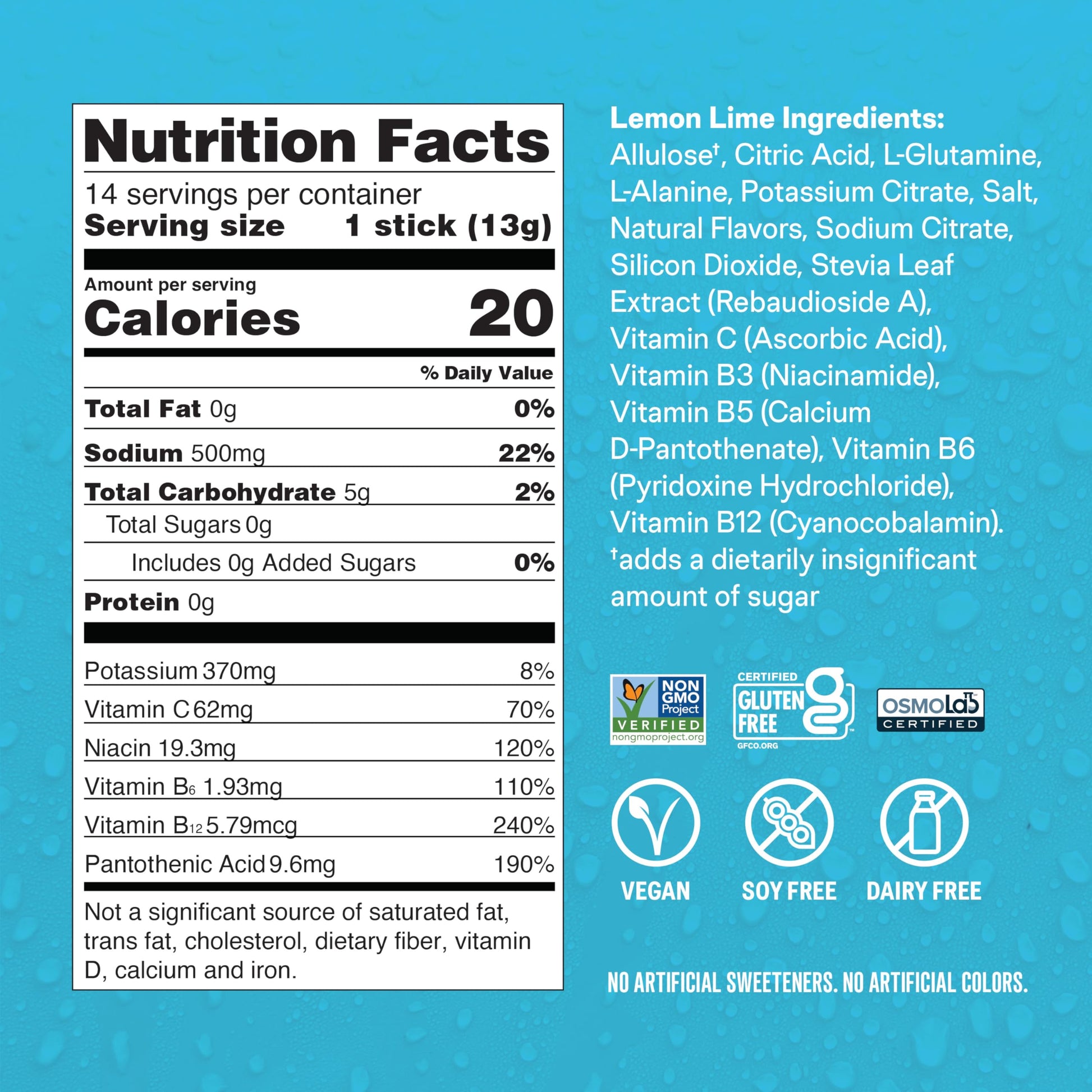 Liquid I.V.® Hydration Multiplier® Sugar-Free - Lemon Lime - Hydration Powder Packets | Electrolyte Powder Drink Mix | Convenient Single-Serving Sticks | Non-GMO | 14 Servings (Pack of 3) Liquid I.V. uk supplements