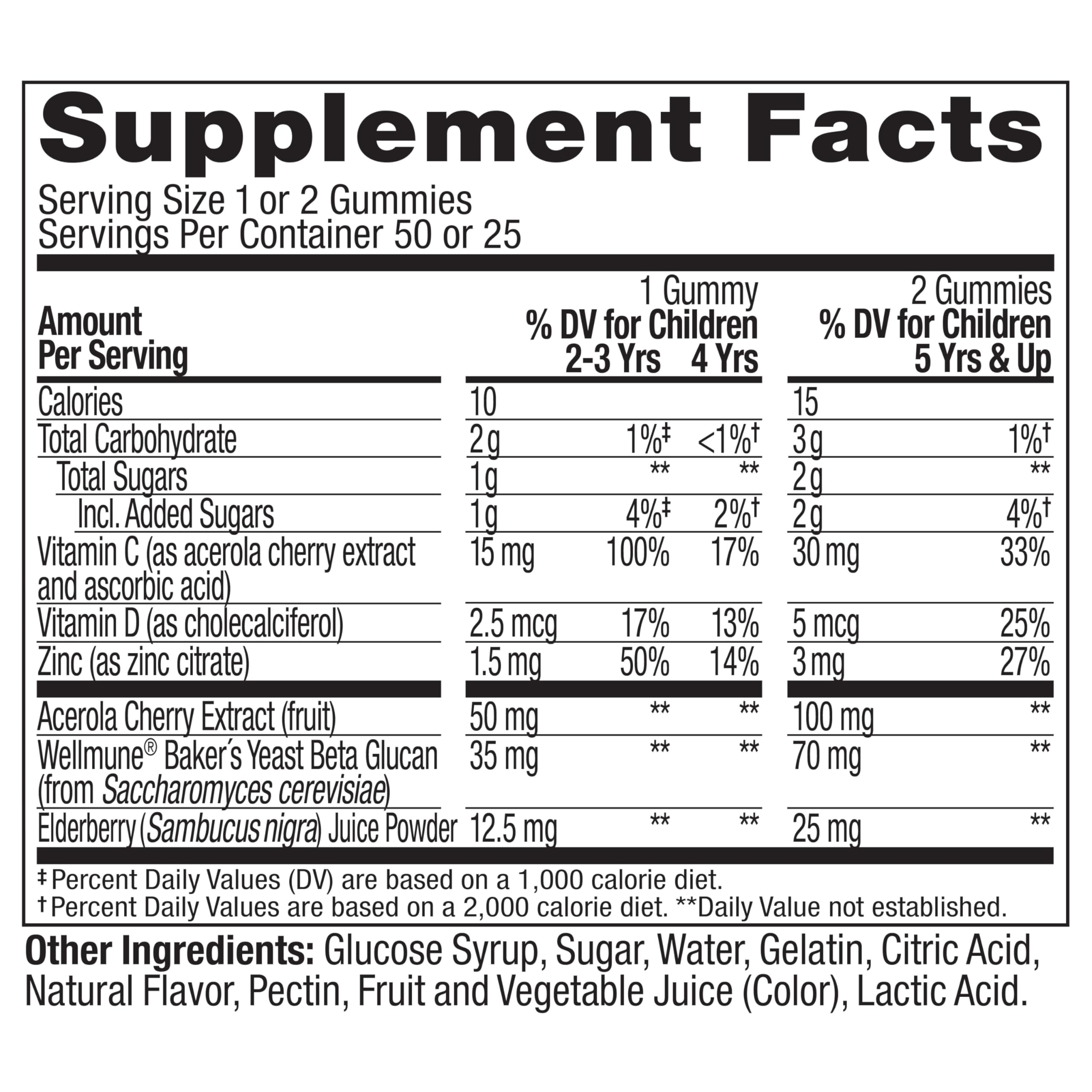 OLLY Kids Immunity Gummy, Immune Support, Wellmune, Elderberry, Vitamin C, Zinc, Chewable Supplement, Cherry - 50 Count OLLY uk supplements