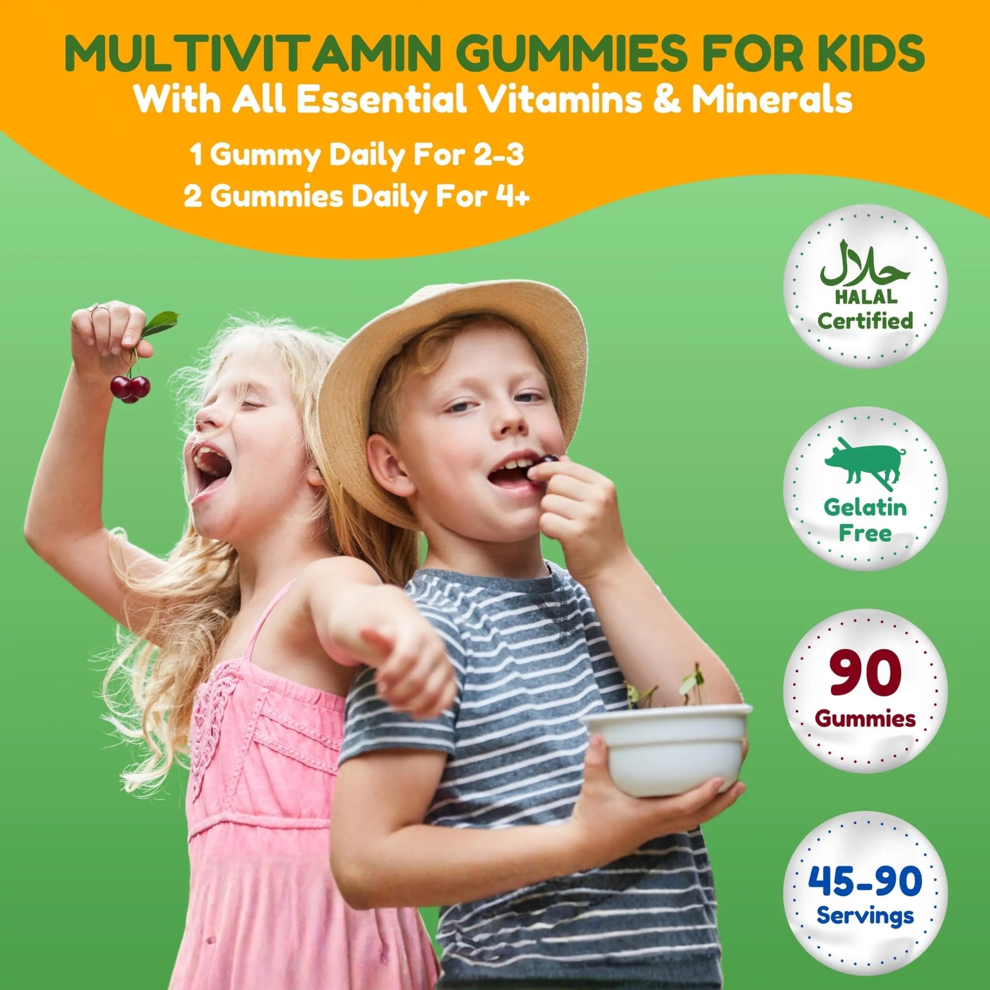 SHIFAA NUTRITION Halal Kids Multivitamin Gummies, 45-90 Days Supply, with All Essential Kids Vitamins SHIFAA NUTRITION uk supplements