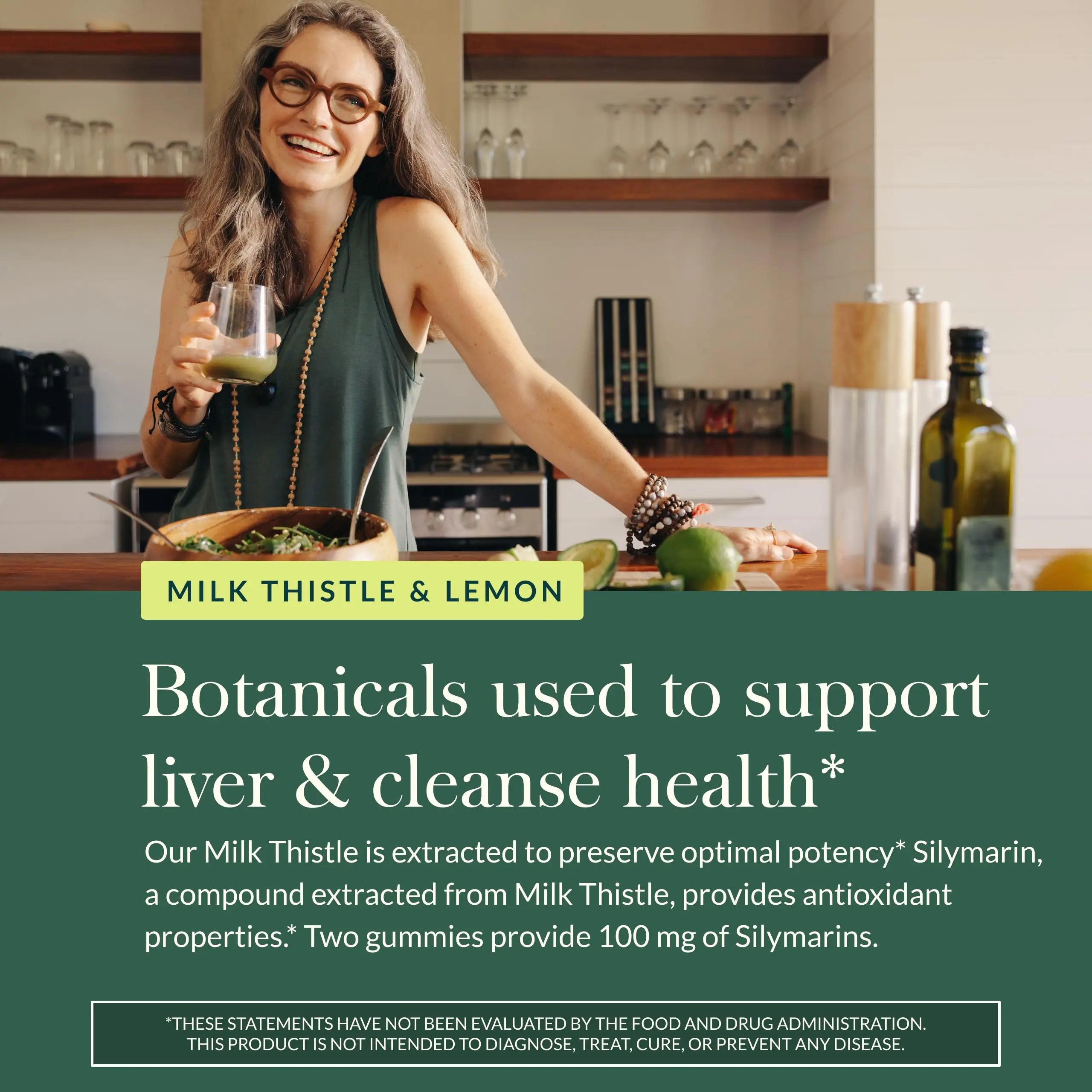 Gaia Herbs Milk Thistle Gummies - Herbal Supplement with Antioxidant Properties for Liver Health & Liver Detox - Lemon Flavored - 60 Vegan Gummies Gaia Herbs uk supplements