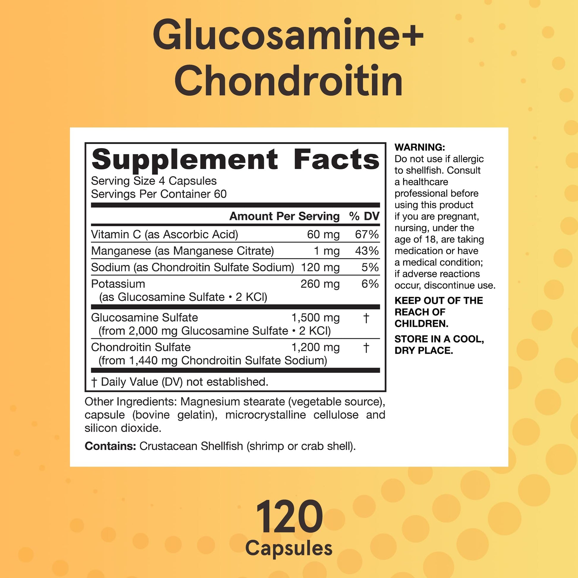 Jarrow Formulas Glucosamine + Chondroitin - 240 Capsules - Nutrient Support - Dietary Supplement for Joint Health - with Vitamin C & Manganese - 60 Servings Jarrow Formulas uk supplements