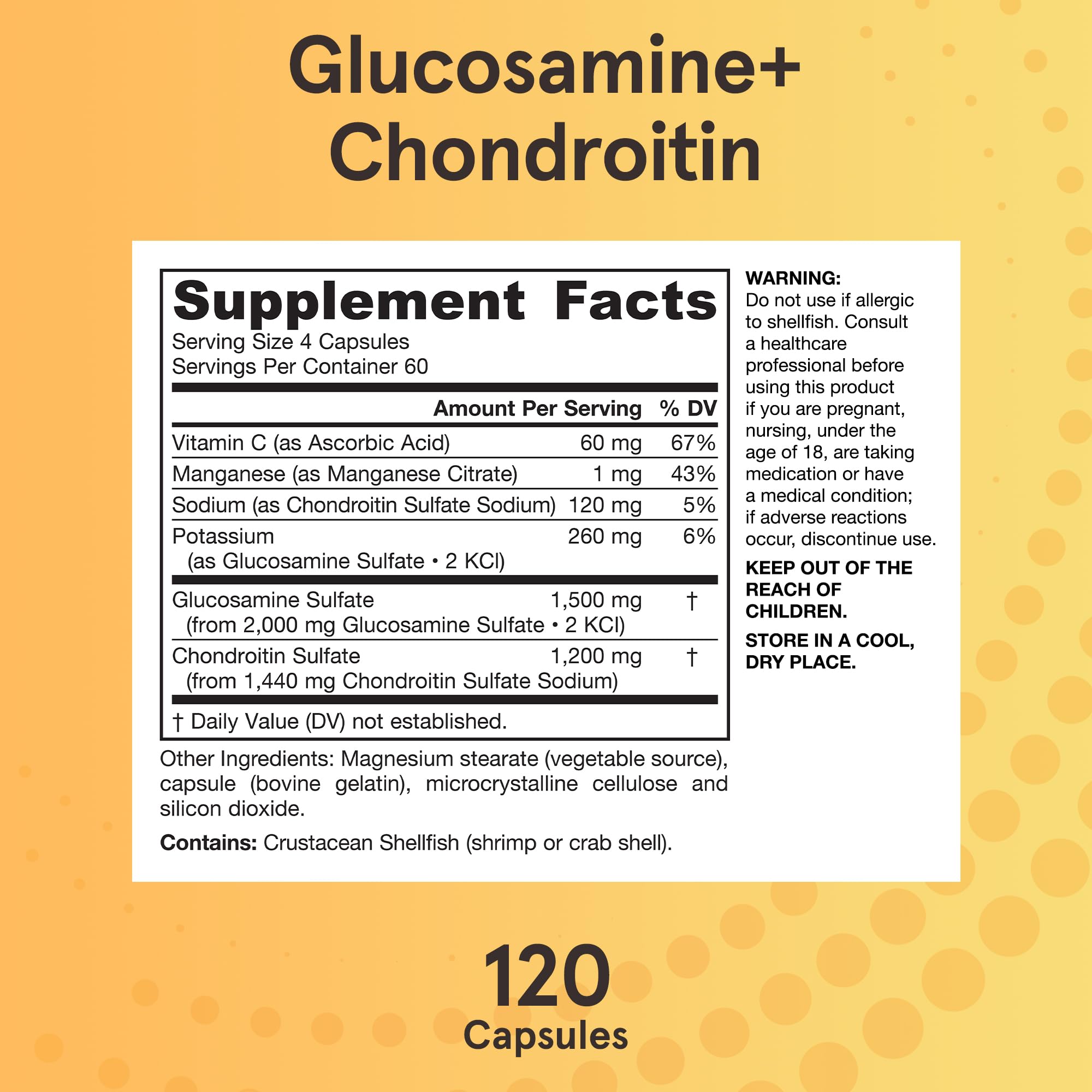Jarrow Formulas Glucosamine + Chondroitin - 240 Capsules - Nutrient Support - Dietary Supplement for Joint Health - with Vitamin C & Manganese - 60 Servings Jarrow Formulas uk supplements