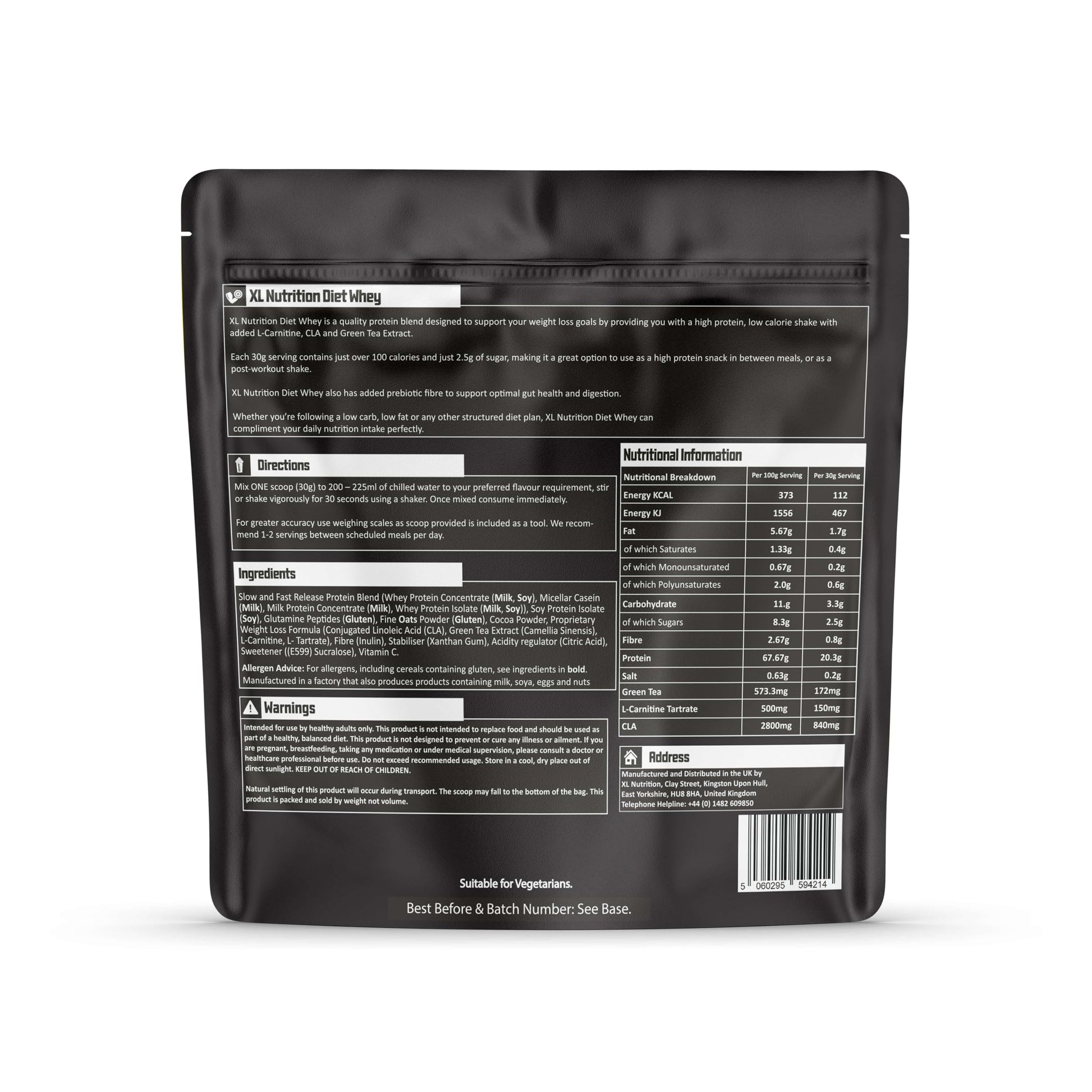 XL Nutrition Xtra Diet Whey Protein | 112 Calories | with Added L Carnitine and Green Tea Extract XL Nutrition uk supplements