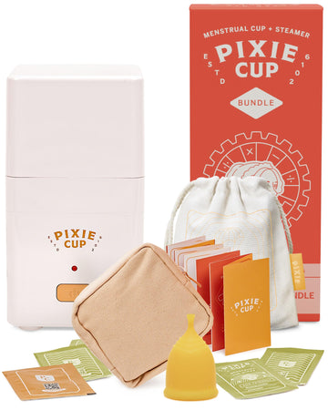 Pixie Menstrual Cup Steamer Sterilizer with A Small Period Cup - Ranked 1 for Most Comfortable Reusable Pixie Cup uk supplements