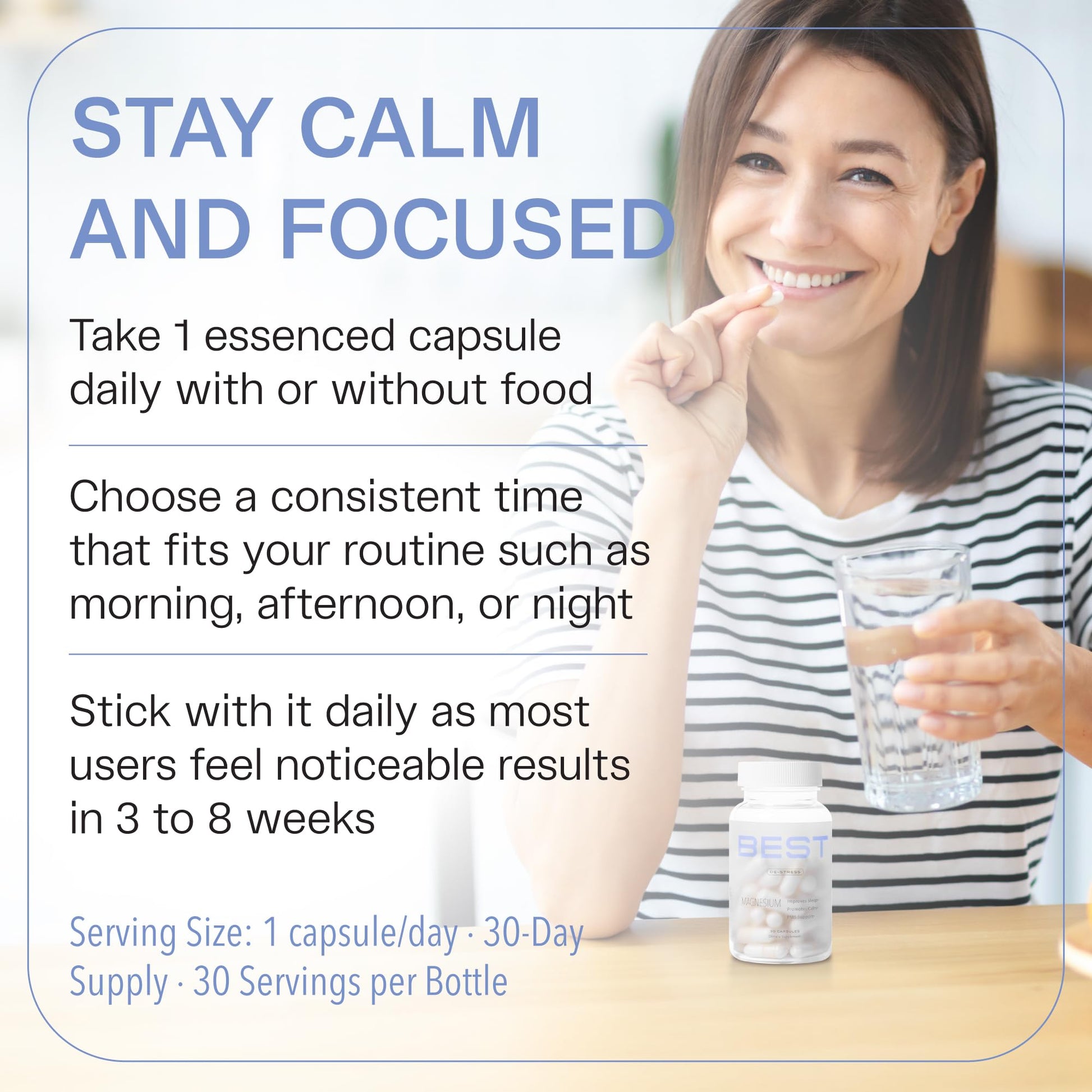 BEST Magnesium Glycinate Supplement for Women - High Absorption, Breakthrough for Sleep, Stress - Menopause Symptoms, Magnesium for Women Over 40 - Gentle on Stomach, Non-GMO, Vegan - 30 Day Supply BEST Supplements uk supplements