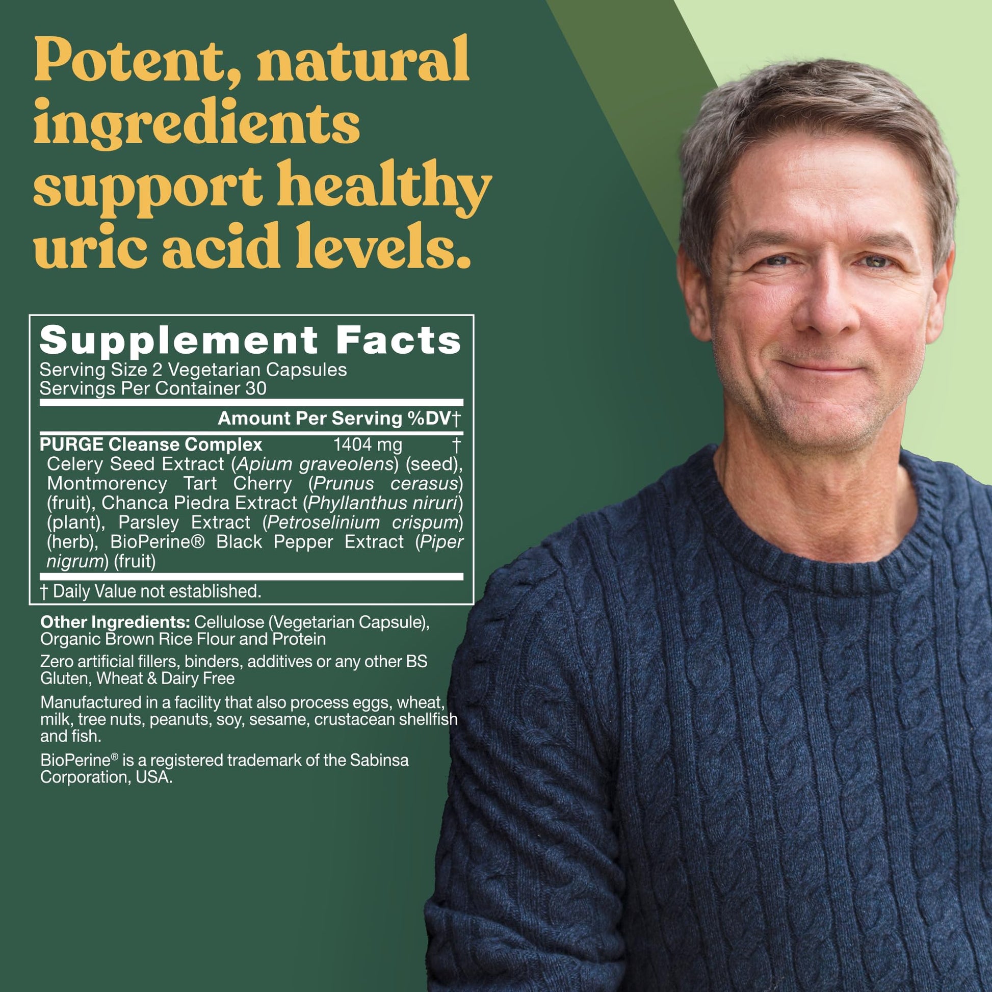 Purge! Uric Acid Flush – Eat & Drink What You Want – Detox and Cleanse with Celery Seed Extract Eu Natural uk supplements