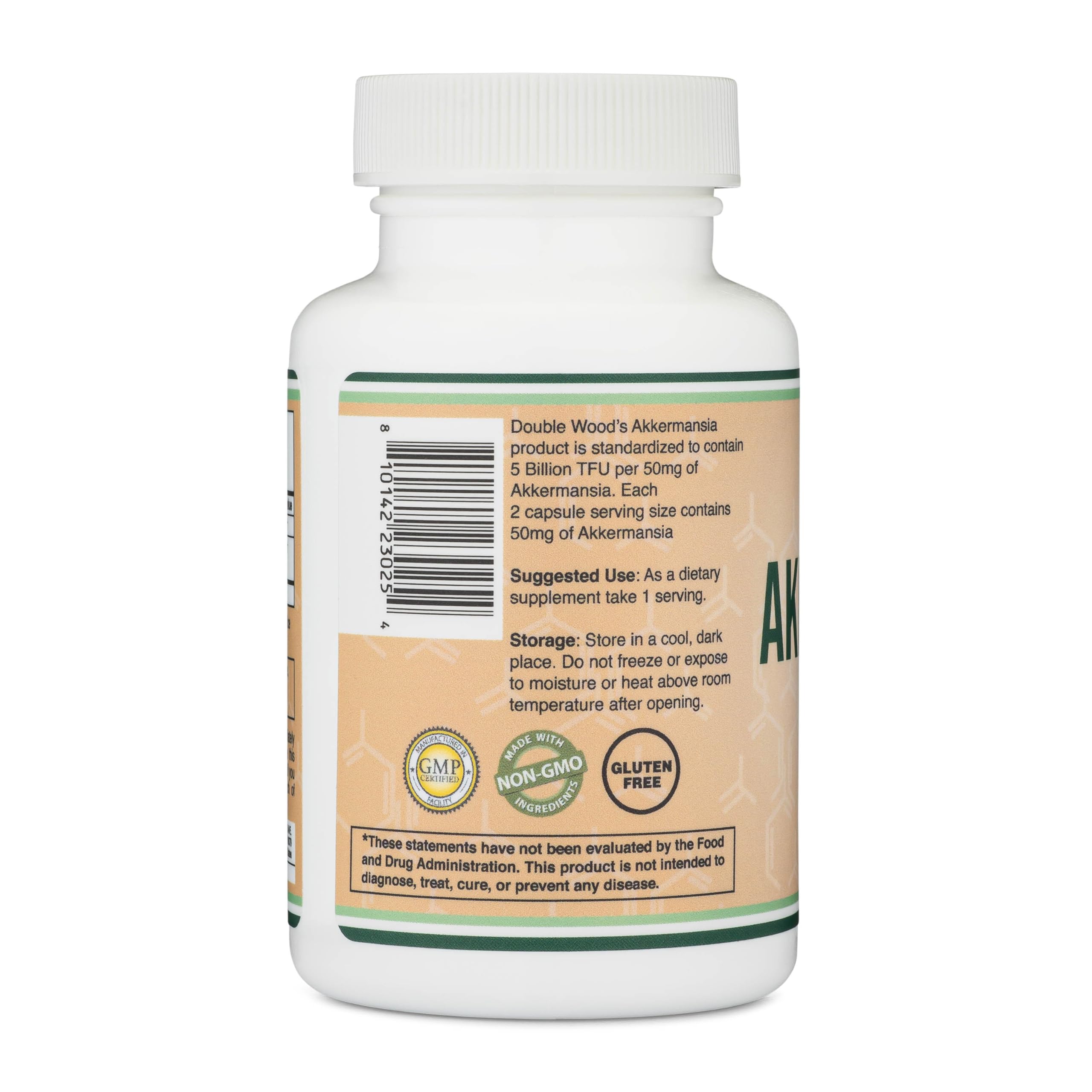 Akkermansia Probiotic and Postbiotic (Increases GLP-1 Production) 120 Capsules, 50mg per Serving (Third Party Tested to 5 Billion TFU per Serving, 50 Billion CFU per Gram) by Double Wood Double Wood Supplements uk supplements