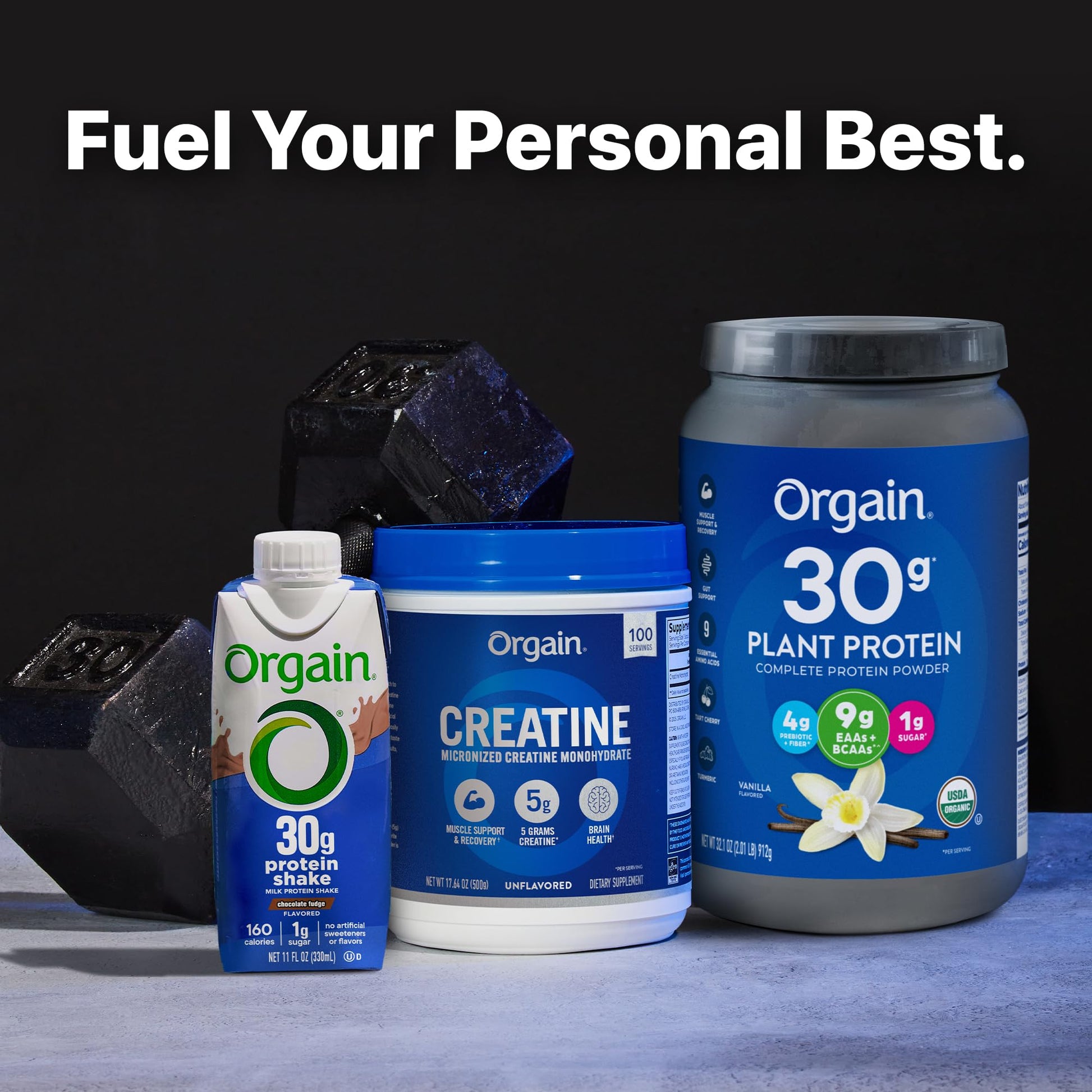 Orgain Creatine Monohydrate Micronized Powder, 100 Servings, Unflavored, Supports Muscle Growth, Post Workout Recovery and Brain Health, No Artificial Additives, for Men & Women, Vegan Orgain uk supplements