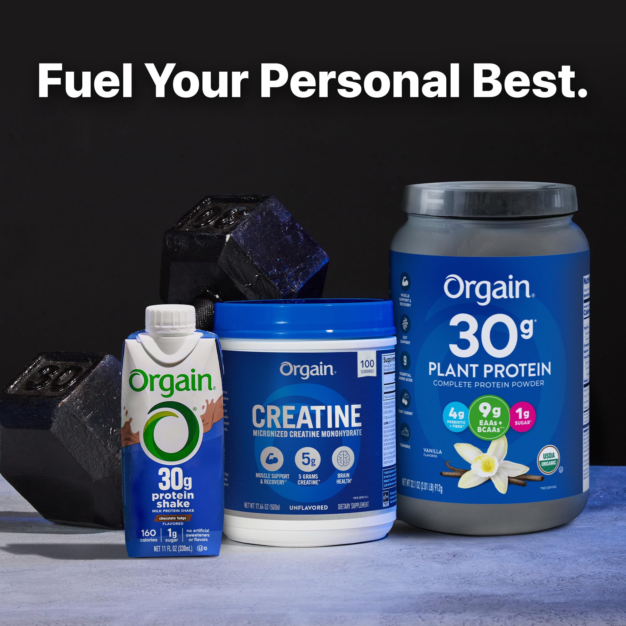 Orgain Creatine Monohydrate Micronized Powder, 100 Servings, Unflavored, Supports Muscle Growth, Post Workout Recovery and Brain Health, No Artificial Additives, for Men & Women, Vegan Orgain uk supplements