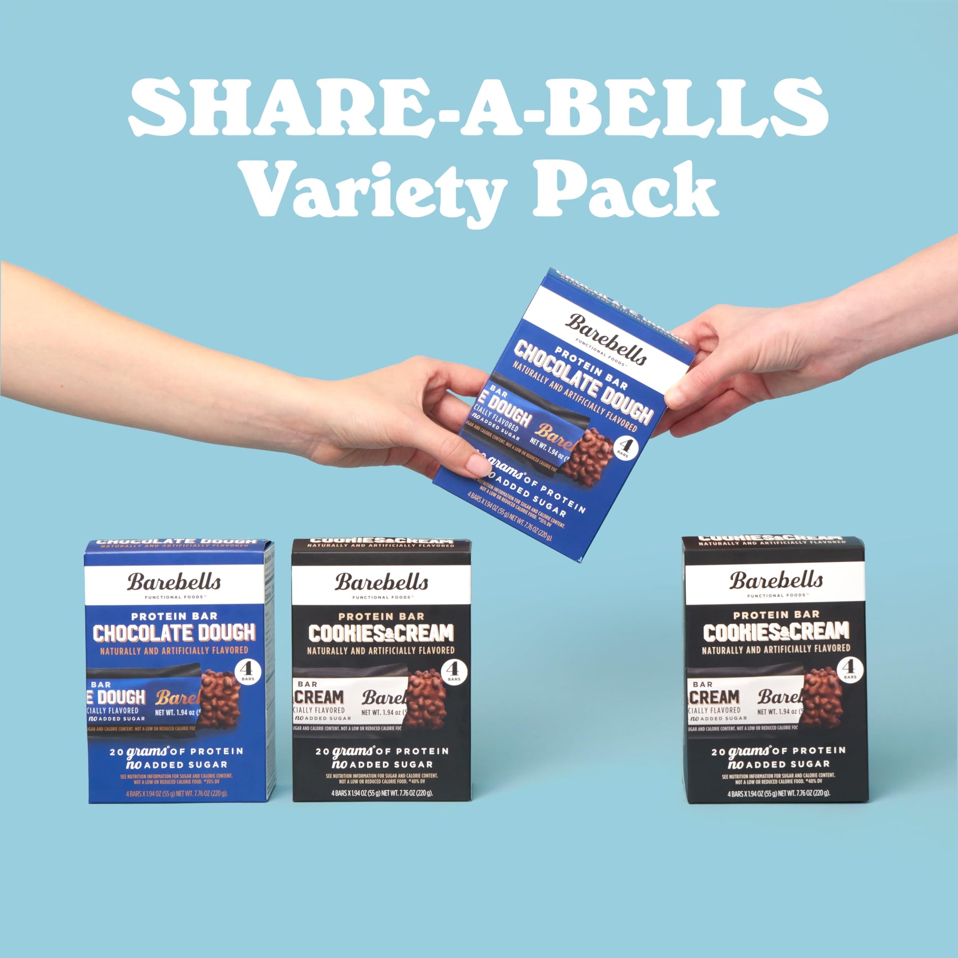 BAREBELLS Protein Bars Variety Value Pack - 16 Count, 1.9oz Bars - Protein Snacks BAREBELLS uk supplements