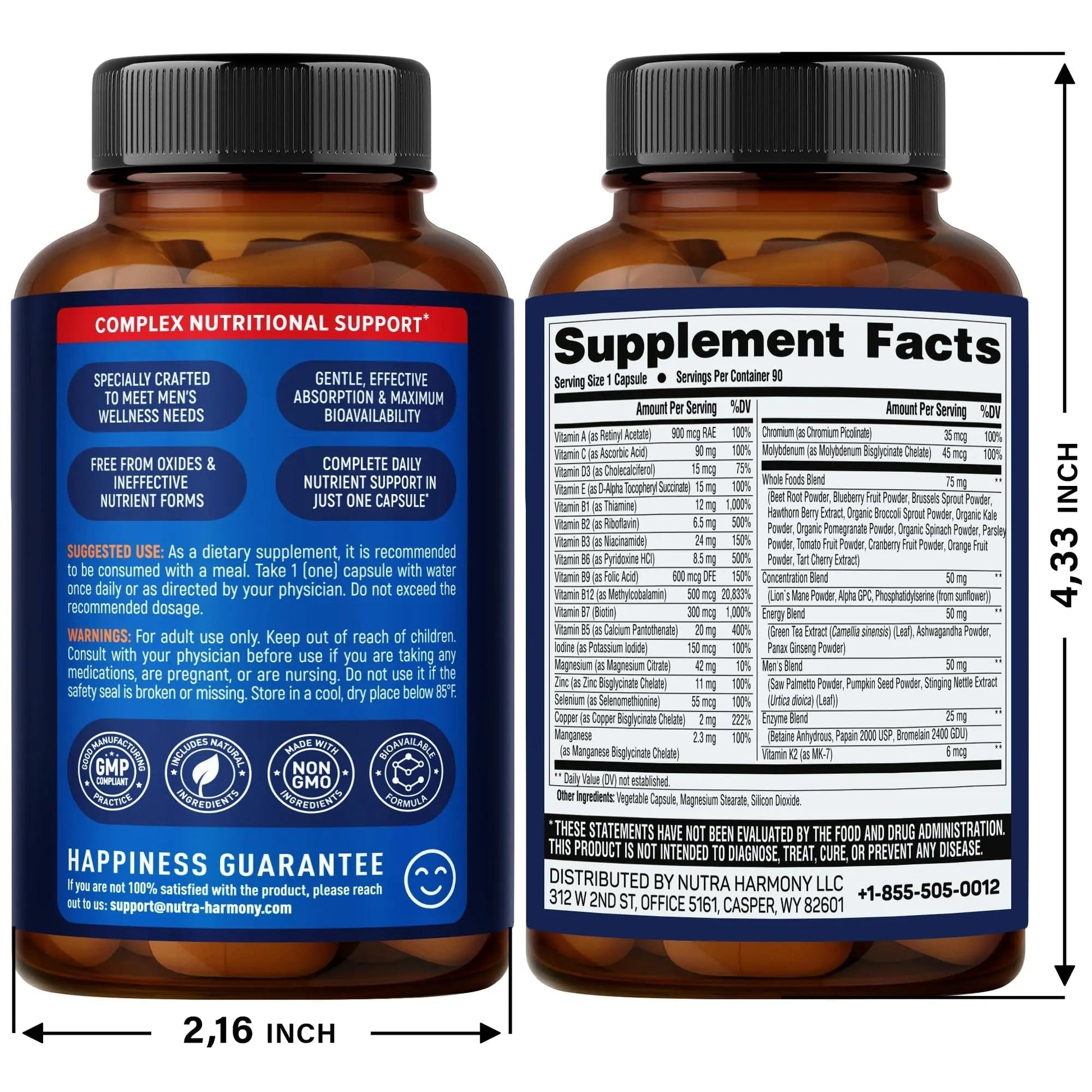 NUTRAHARMONY Multivitamins for Men & Women NUTRAHARMONY uk supplements