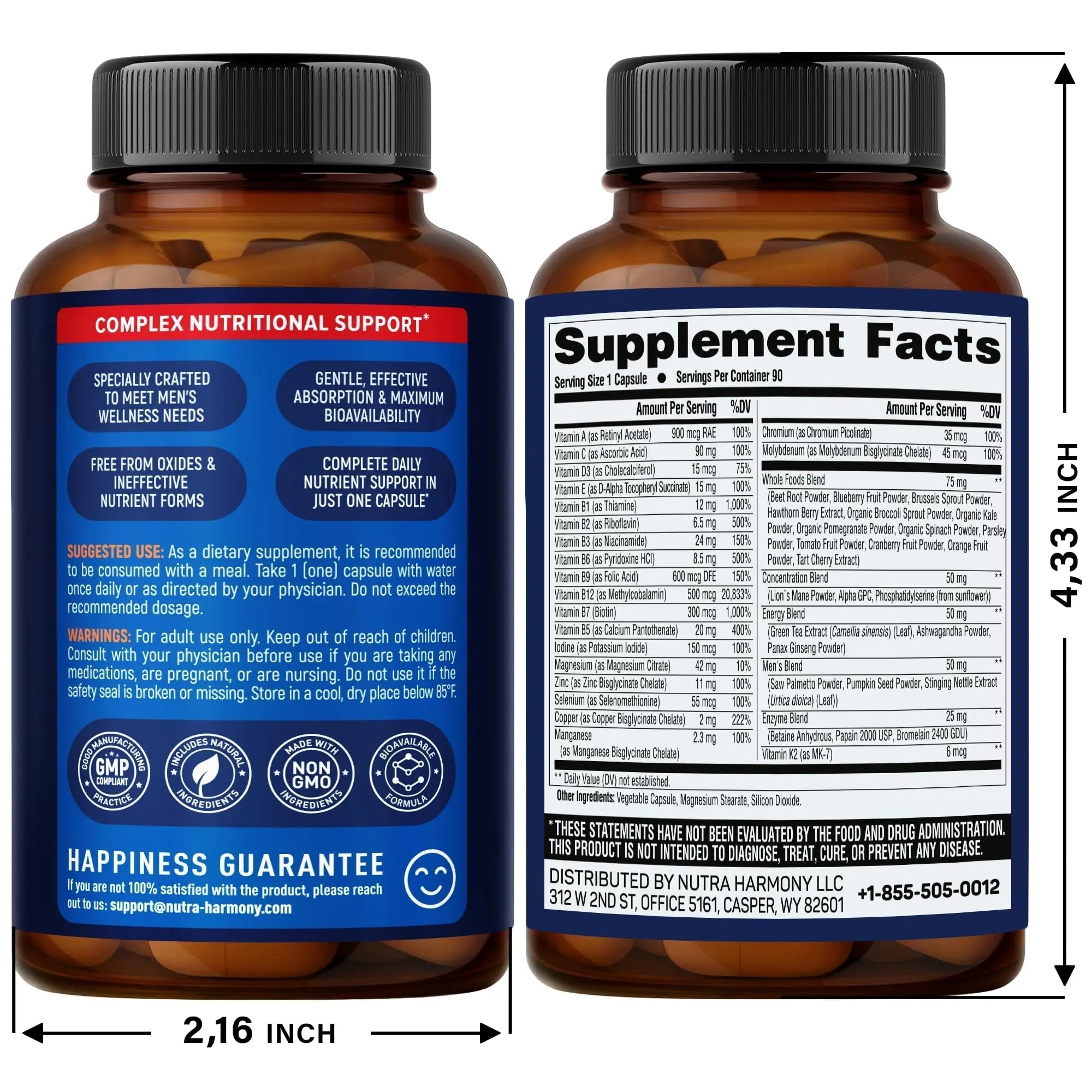 NUTRAHARMONY Multivitamins for Men & Women NUTRAHARMONY uk supplements