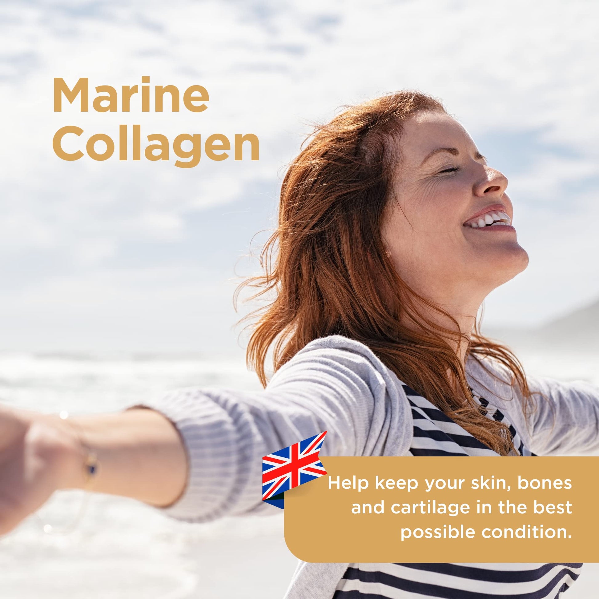 Healthspan Marine Collagen 500mg (120 Tablets) | Hydrolysed Type I Marine Collagen healthspan uk supplements