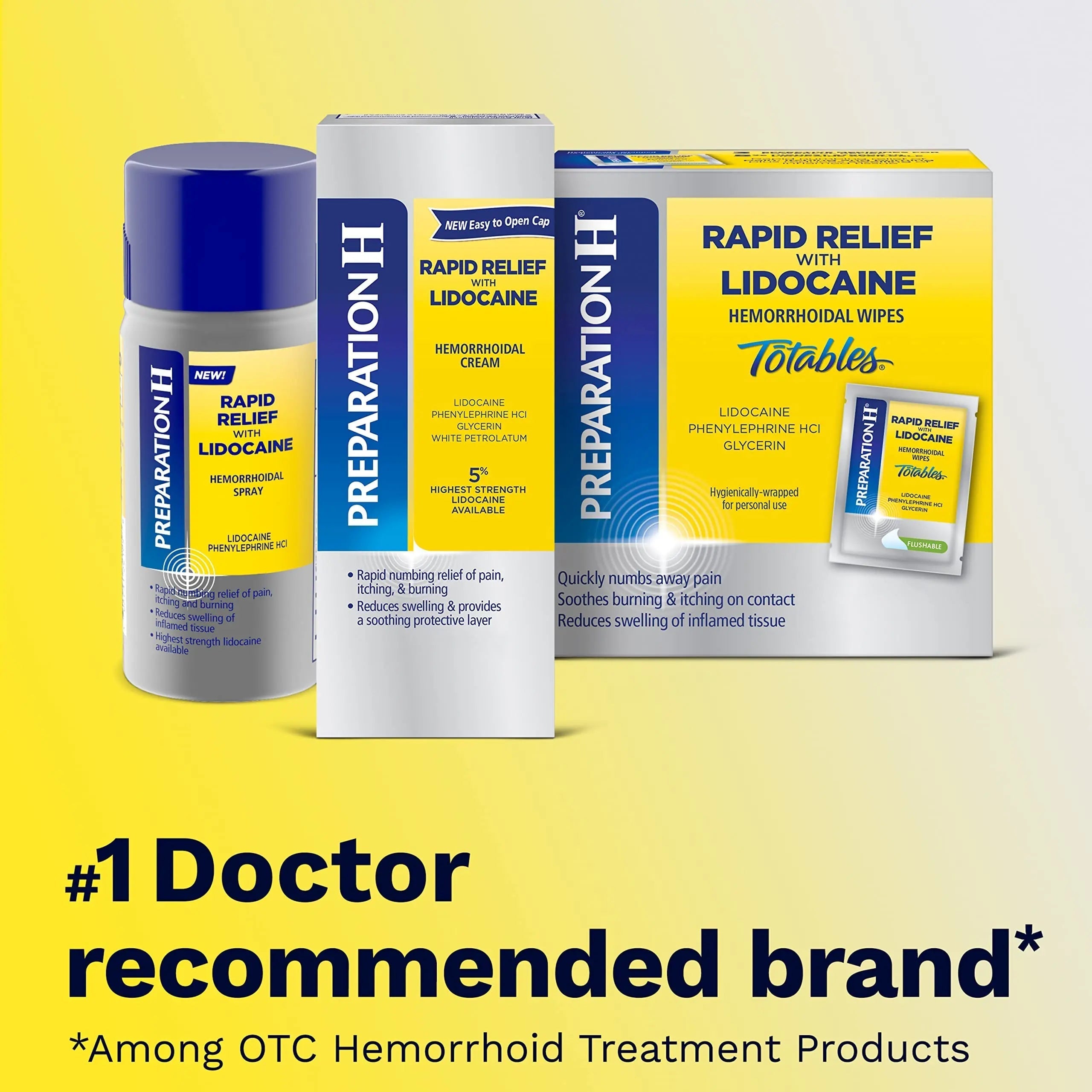 Preparation H Rapid Relief Hemorrhoid Cream with Lidocaine, Numbing Relief for Swelling, Pain, Burning and Itching - 1 Oz Tube Preparation H uk supplements