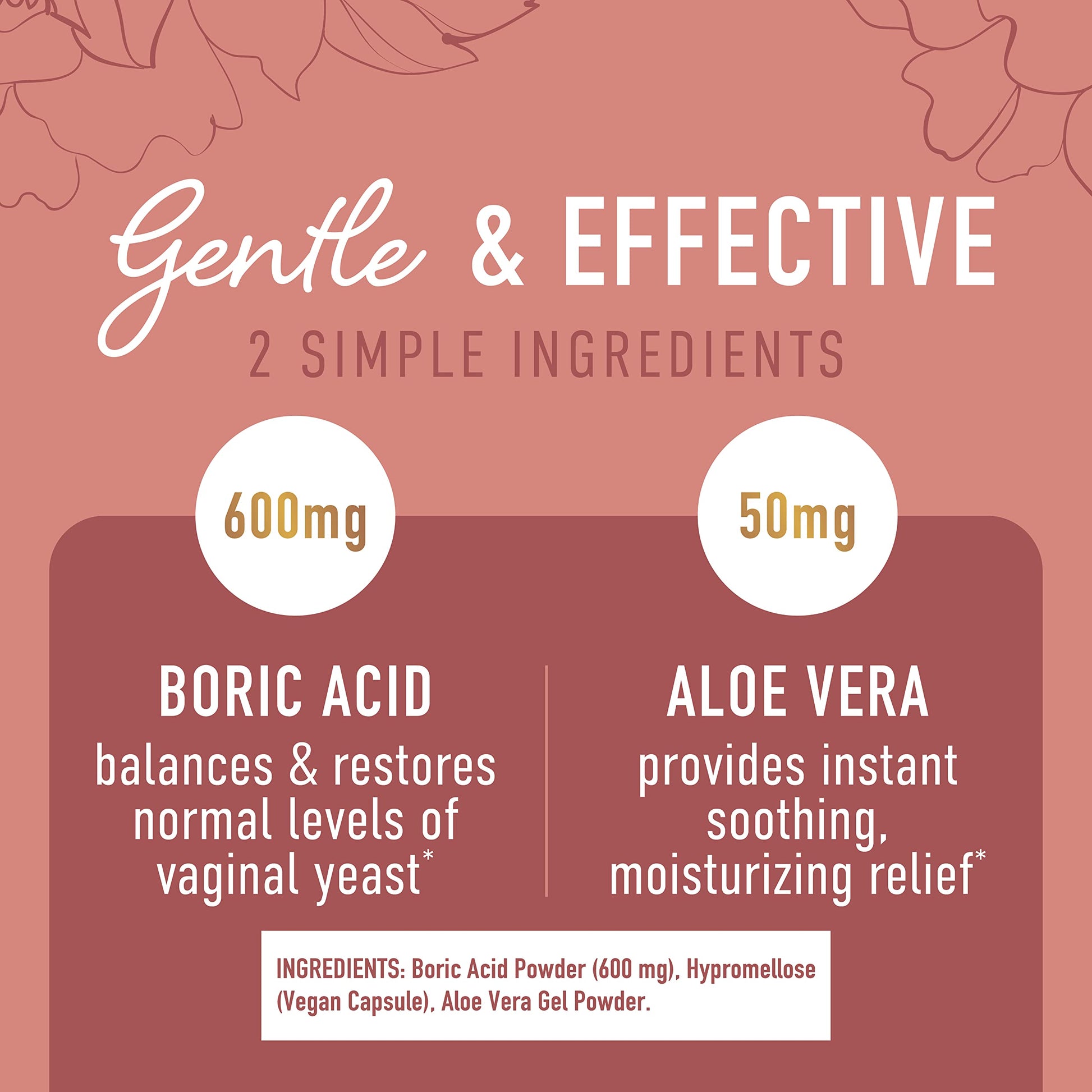 Boric Acid Suppositories for Women | 600mg | for pH Balance, Vaginal Odor & Itching | Feminine Intimate Health SMNutrition uk supplements