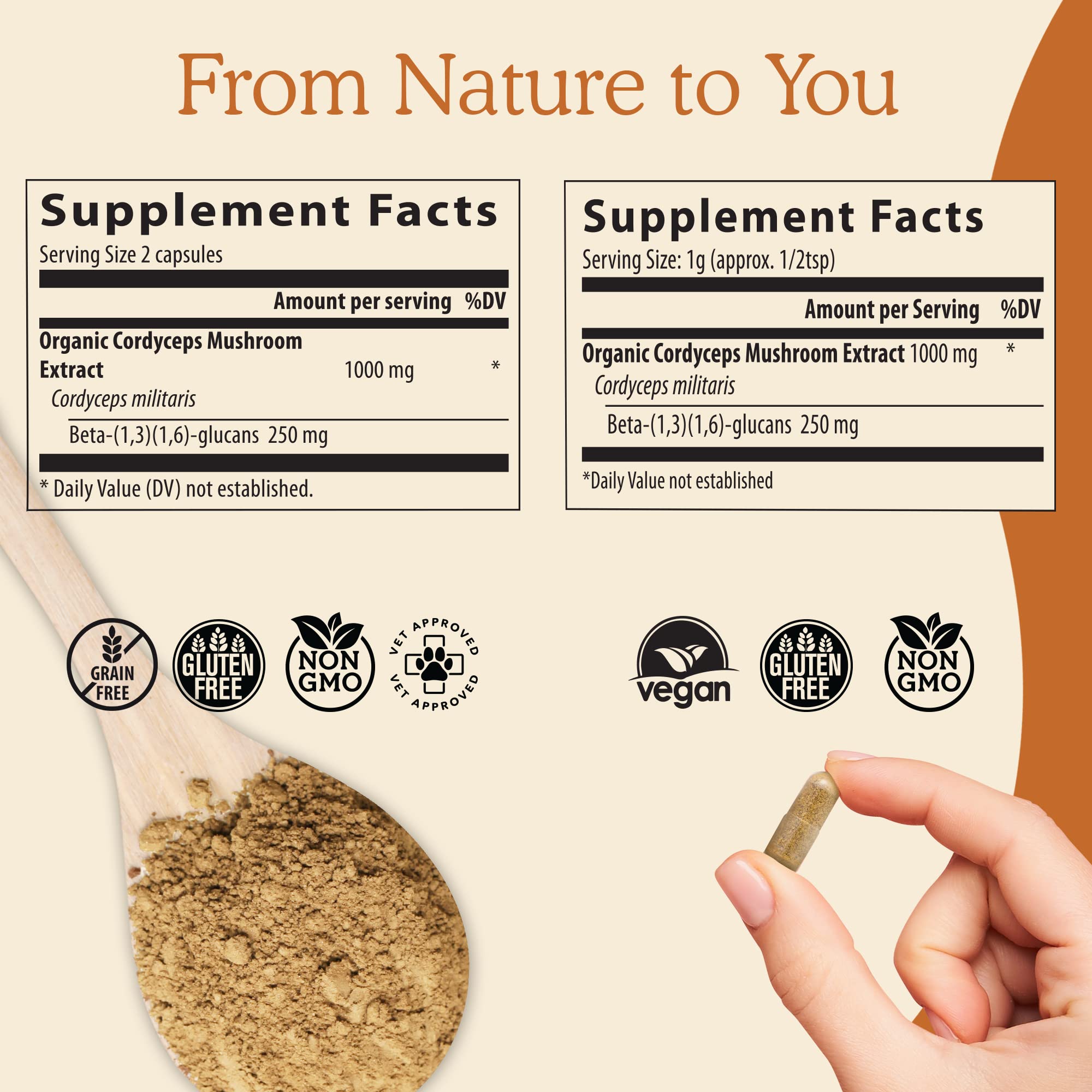Real Mushrooms Cordyceps Capsules - Performance Mushroom Extract Supplement Real Mushrooms uk supplements