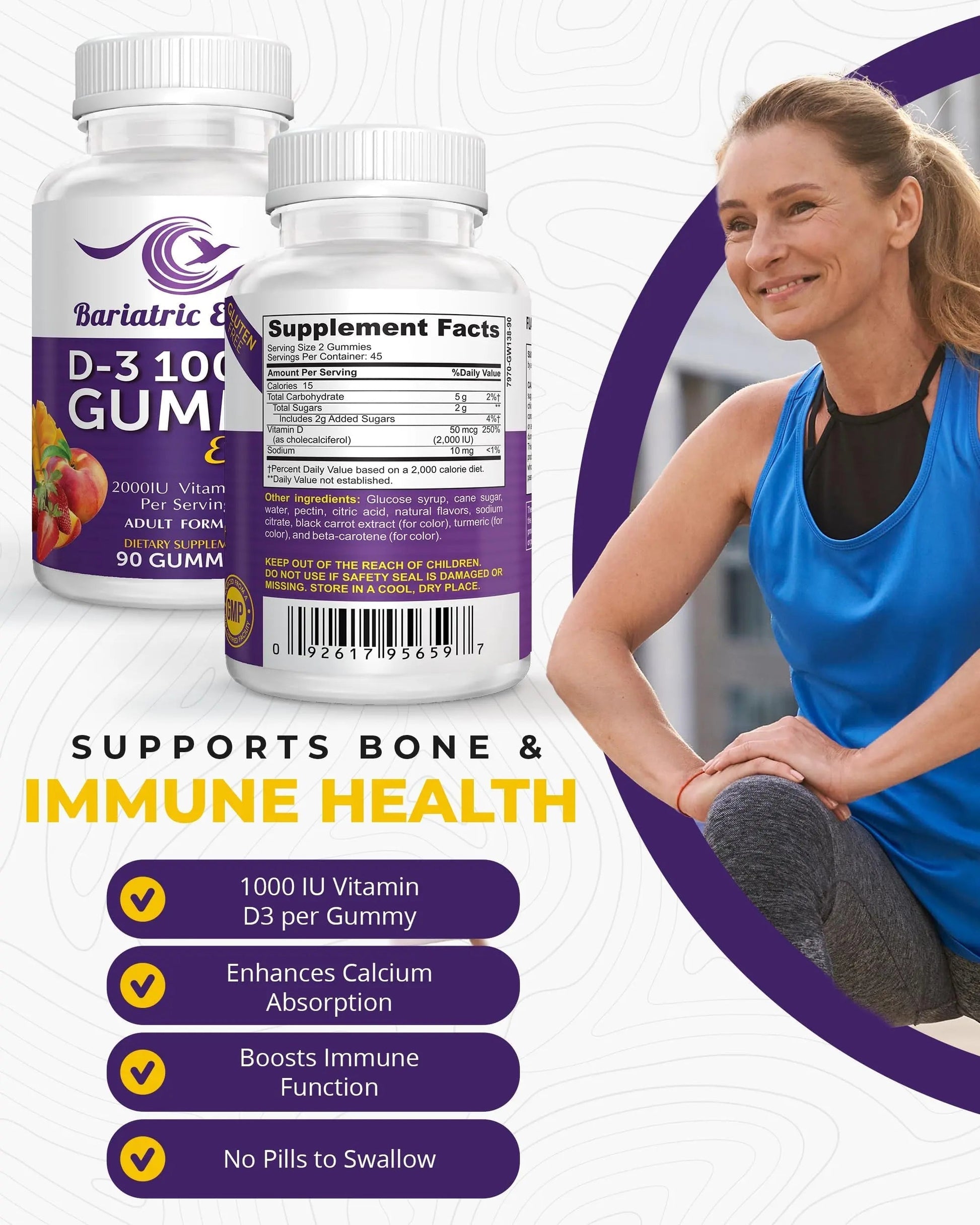 Bariatric Expert D3 Vitamin – Fast-Melting Dietary Supplement for Adults Post Bariatric Surgery, 90 Count Bariatric Food Expert uk supplements