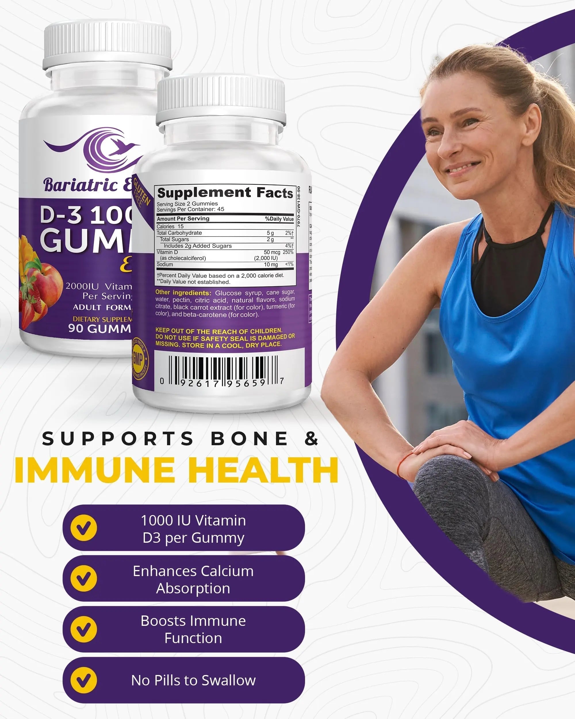 Bariatric Expert D3 Vitamin – Fast-Melting Dietary Supplement for Adults Post Bariatric Surgery, 90 Count Bariatric Food Expert uk supplements