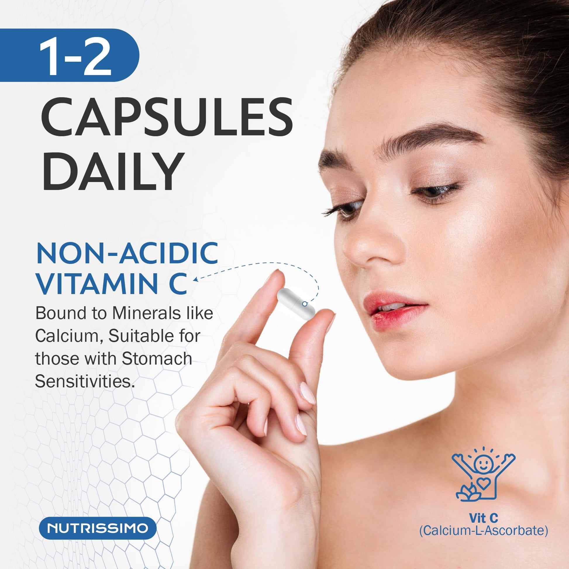 NUTRISSIMO Collagen + Hyaluronic Acid + Biotin + CoQ10 + Vitamins A, C (non-acidic), D and B12 + Zinc NUTRISSIMO uk supplements