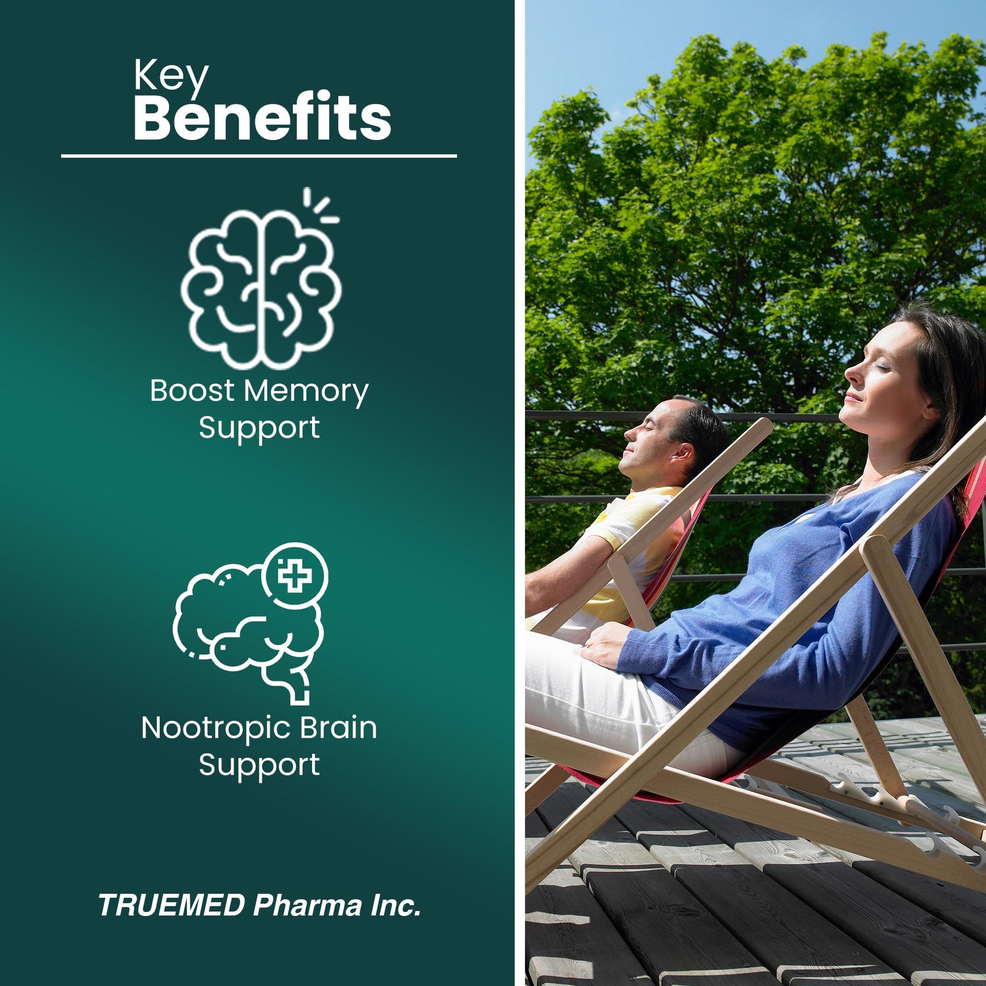 TrueMed Neuro Support - Premium Nootropic Supplement for Focus, Energy, Mental Clarity, and Performance Organic Lion’s Mane, Bacopa Monnieri, Rhodiola, Non-GMO Gluten-Free CDP Choline 90 Veg Capsules TRUEMED uk supplements