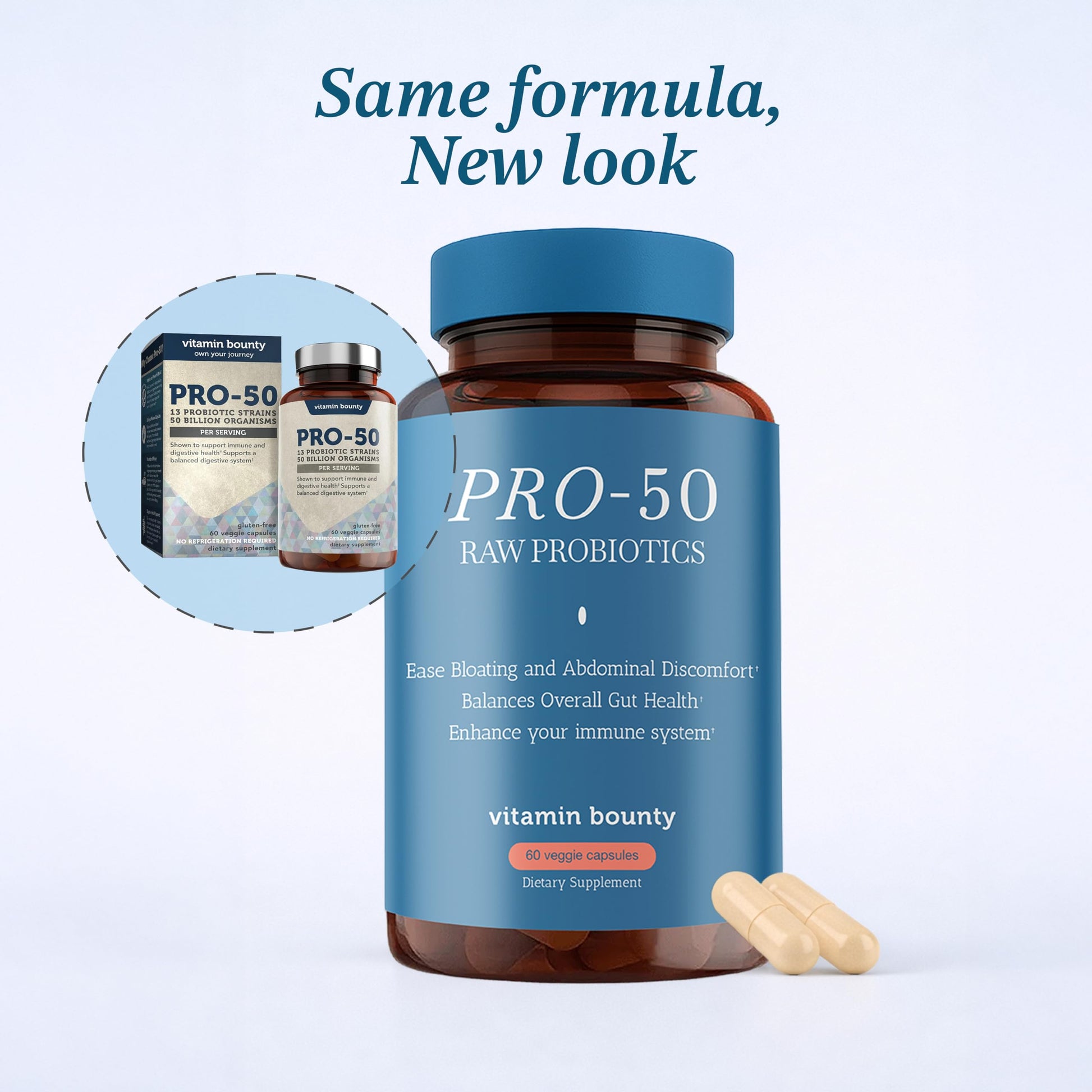 Vitamin Bounty Pro-50 Probiotics 50 Billion CFU for Women & Men - 13 Multi Strain Probiotic + Prebiotic - Digestive Health Supplements for Gut Health Support - Delayed Release Capsules for Men & Women Vitamin Bounty uk supplements