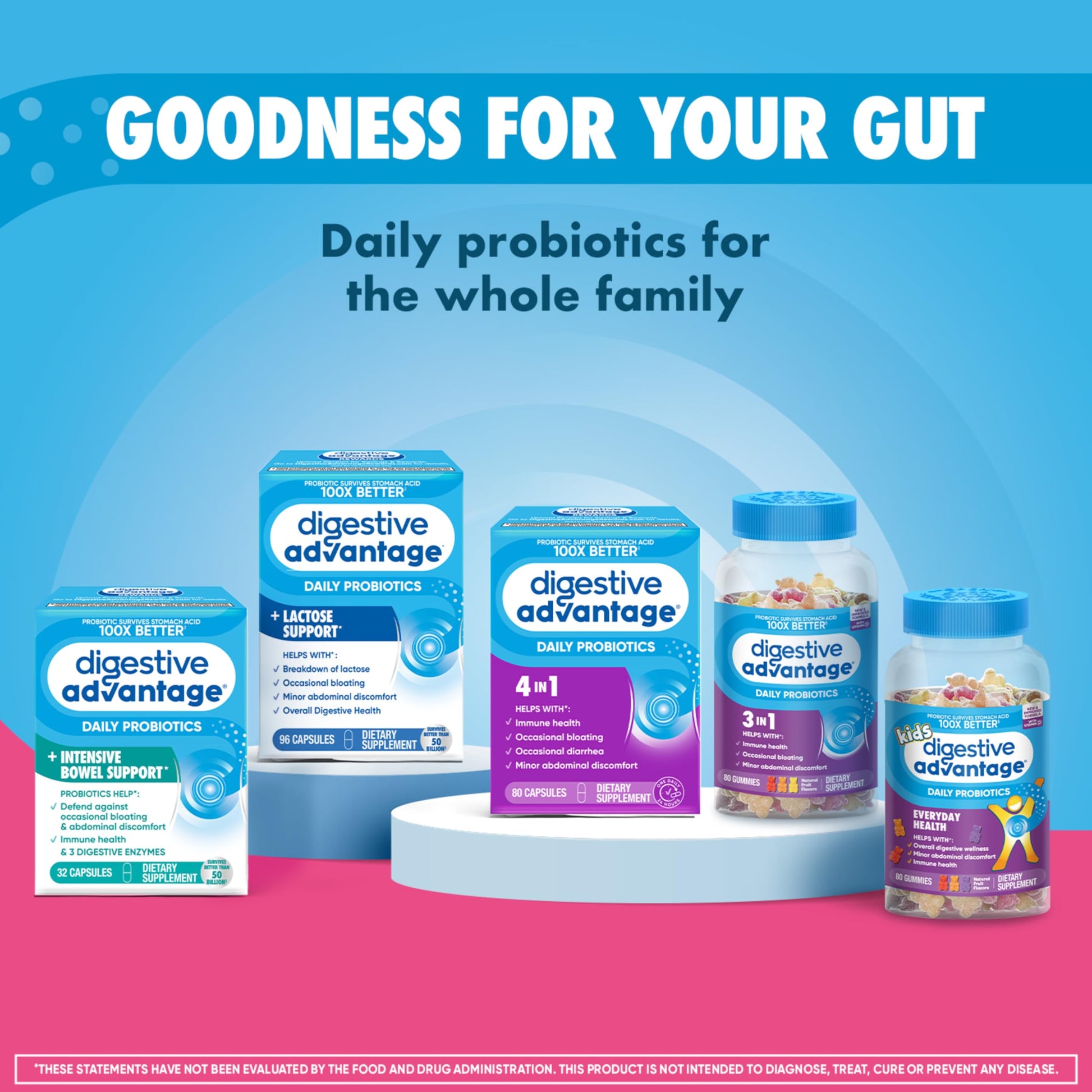 Digestive Enzyme and Probiotic Capsule- Digestive Advantage 32 Capsules, Survives 100x Better than regular 50 billion CFU, Breaks down food, helps prevent gas Digestive Advantage uk supplements
