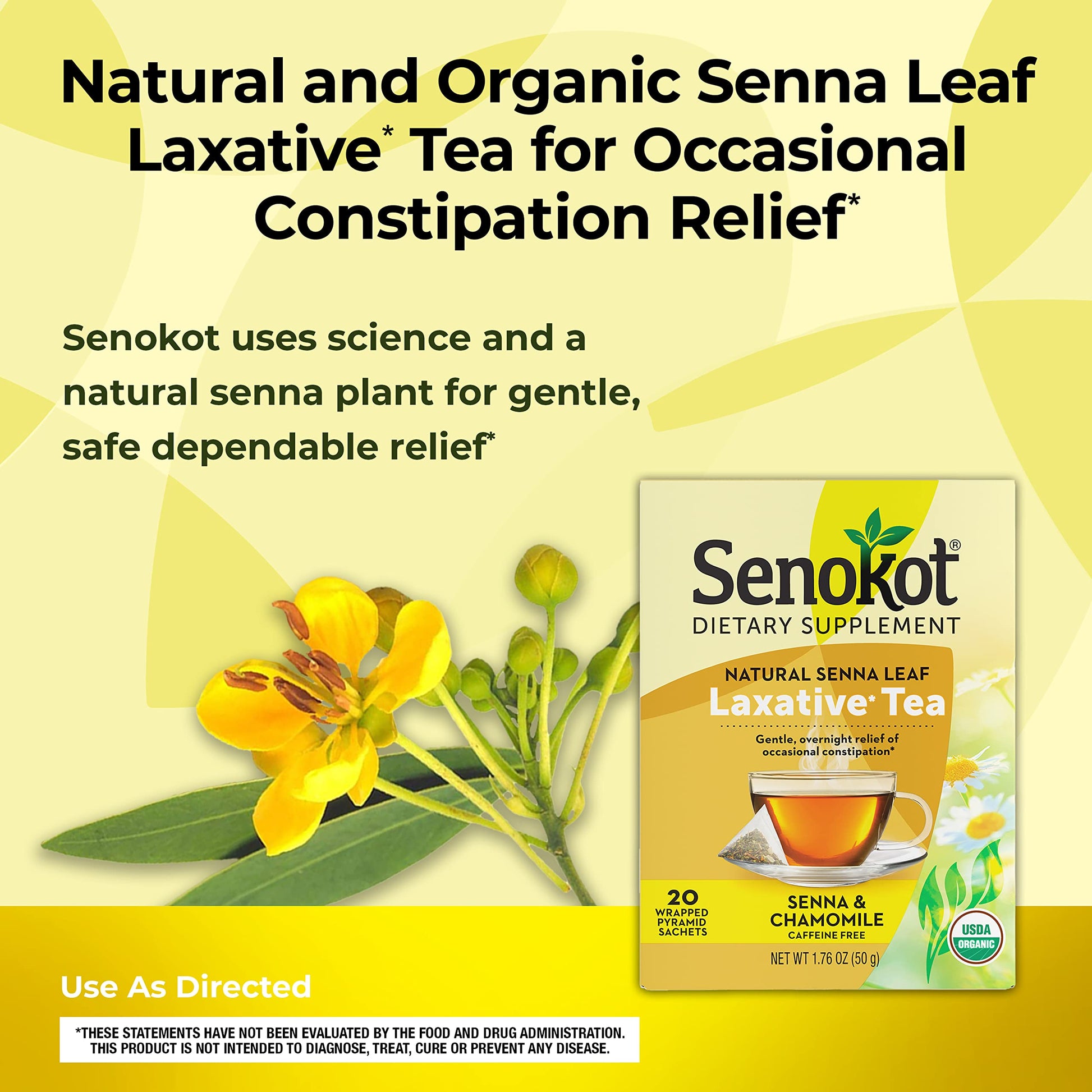 Senokot Dietary Supplement, Natural and Organic Senna Leaf, Laxative Tea for Occasional Senokot uk supplements