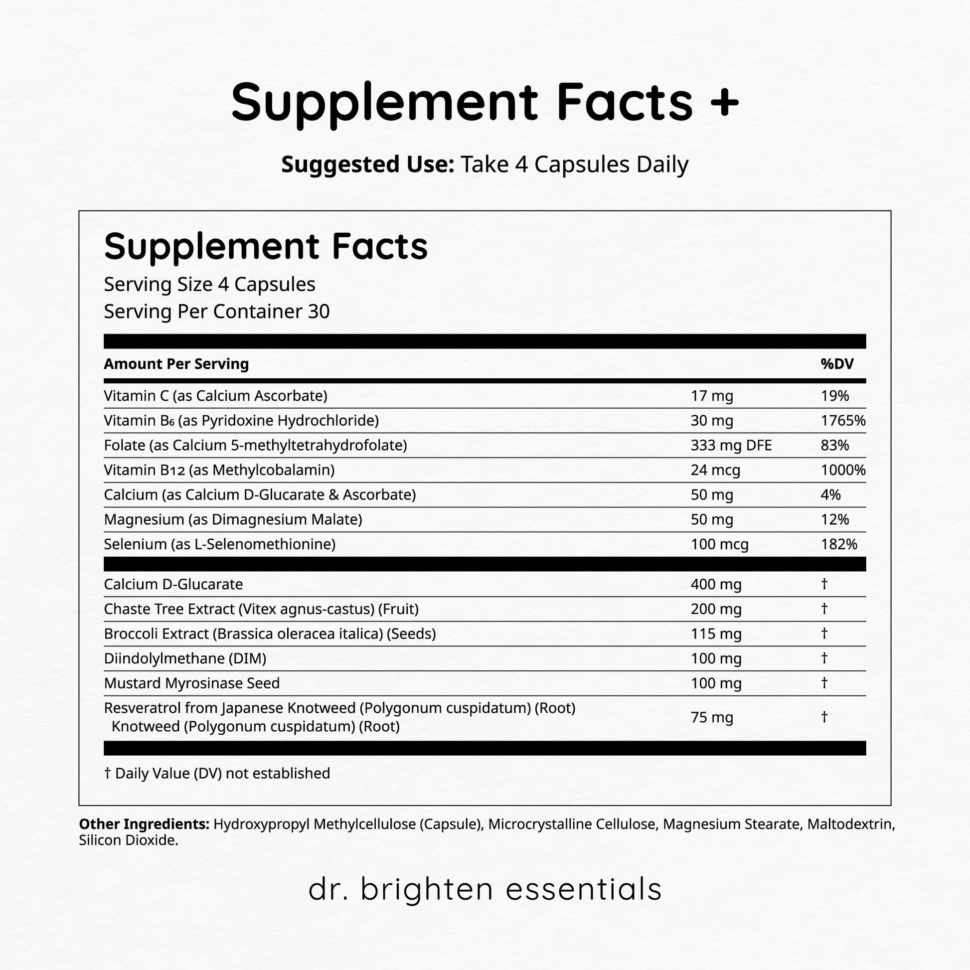 Dr. Brighten Balance - Hormone Balance for Women with Chasteberry and DIM - Targets Hormonal Acne, Period Issues, & PMS - Vegan, Non-GMO Dr. Brighten uk supplements