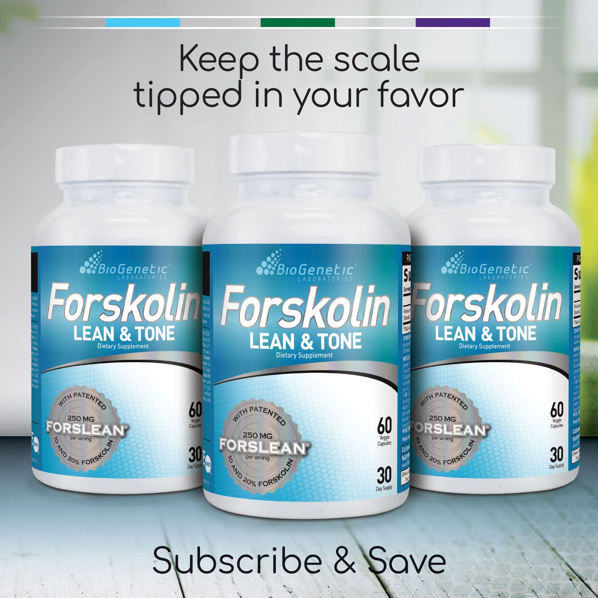 BioGenetic Labs Forskolin Lean & Tone - Weight Loss Pills - Body Toning Formula Fat Burner BioGenetic Laboratories uk supplements