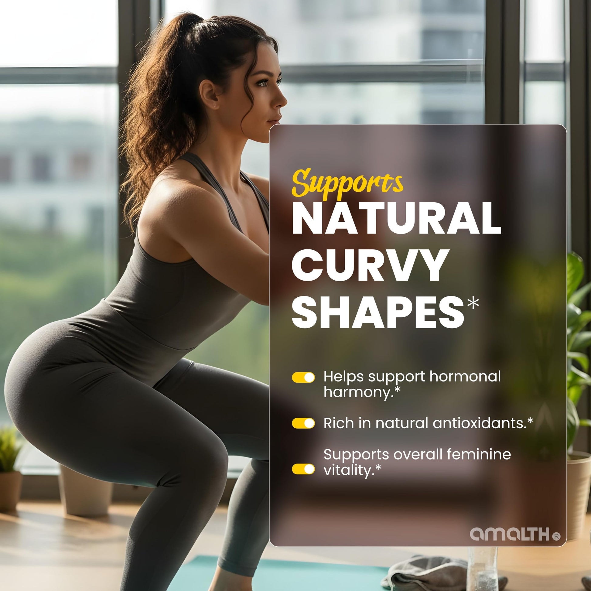 Amalth Aguaje Curves Capsule for Women 1000 mg- Extra Strength from Peru Natural Supplements- 120 Capsules Non- GMO Premium Quality Pills AMALTH uk supplements
