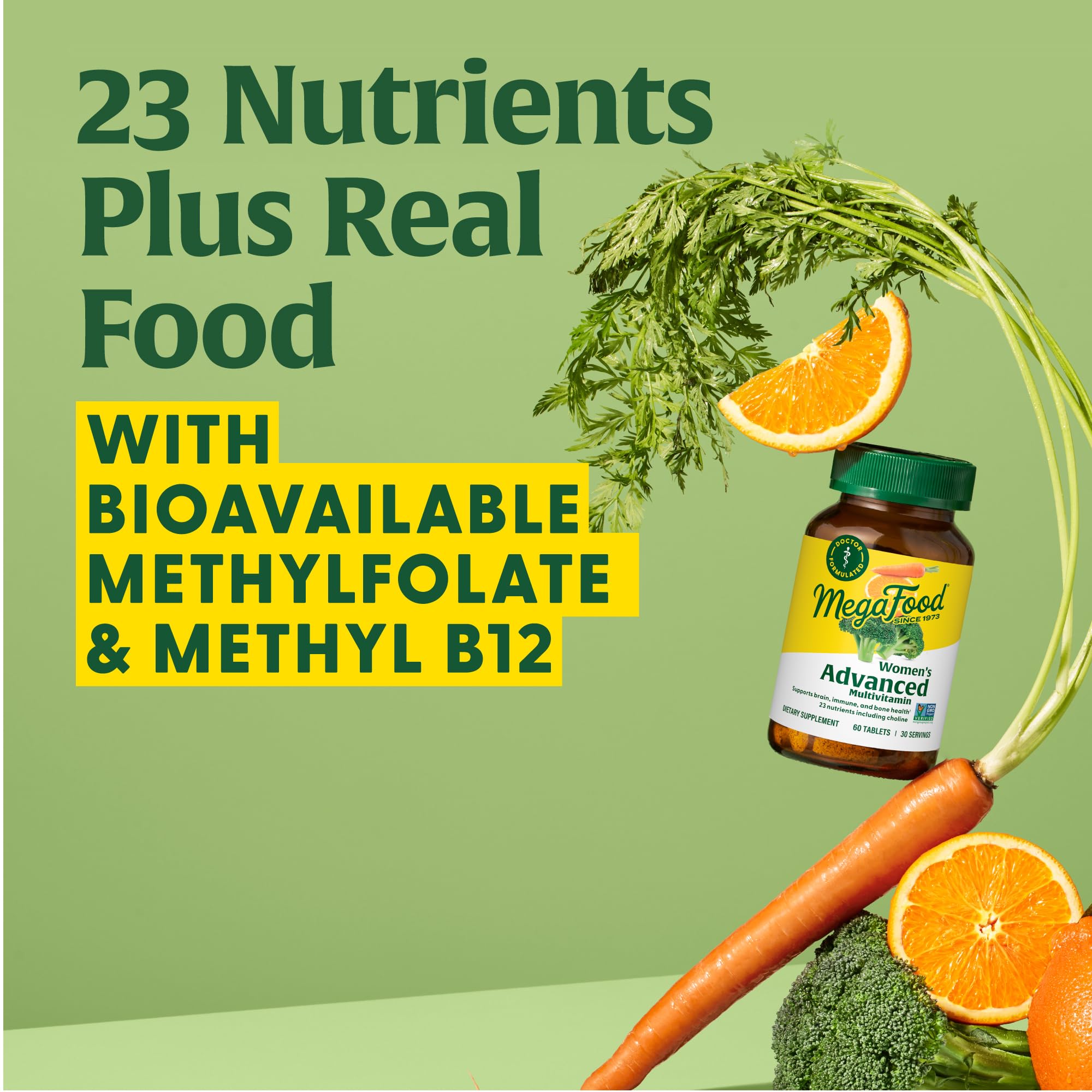 MegaFood Women's Advanced Multivitamin for Women - Doctor-Formulated With Iron, Choline, Vitamin D, Vitamin C & Zinc - Brain Health MegaFood uk supplements