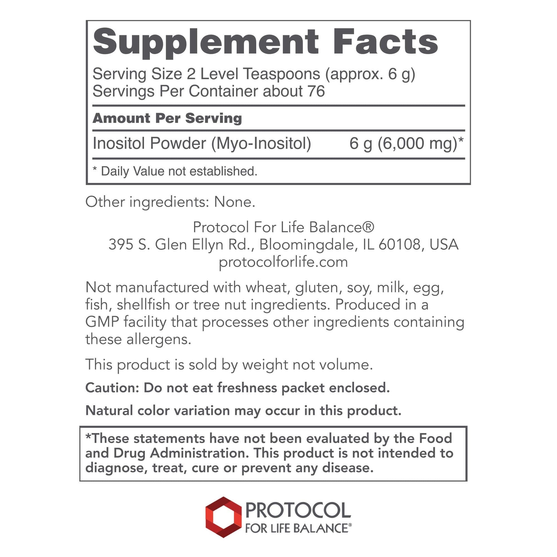 Protocol For Life Balance - Myo-Inositol Powder - Supports a Healthy Mood, Emotional PROTOCOL FOR LIFE BALANCE uk supplements