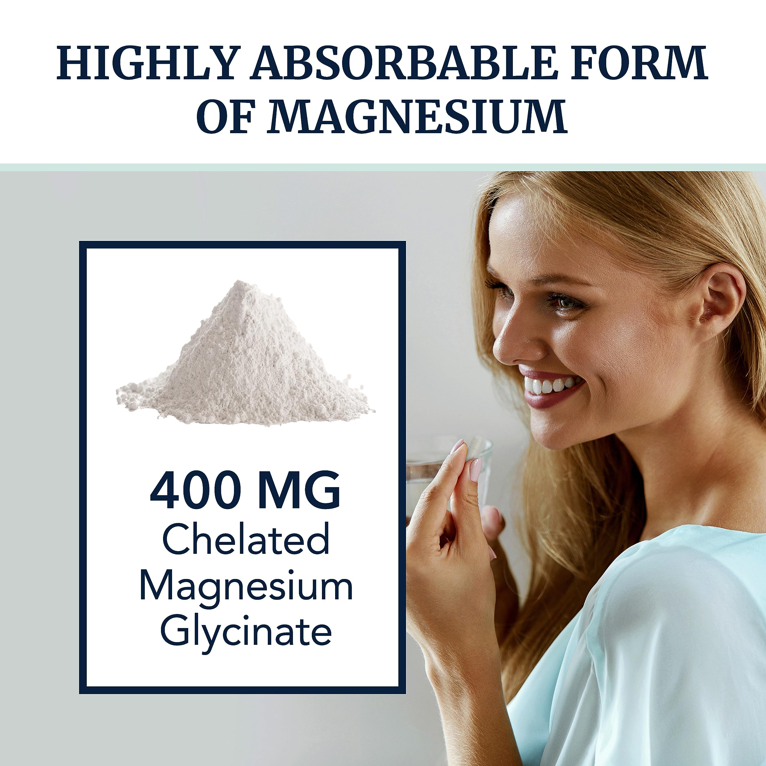 Magnesium Bisglycinate 400mg | Chelated Bisglycinate for Muscle Relaxation, Bones Nobi Nutrition uk supplements