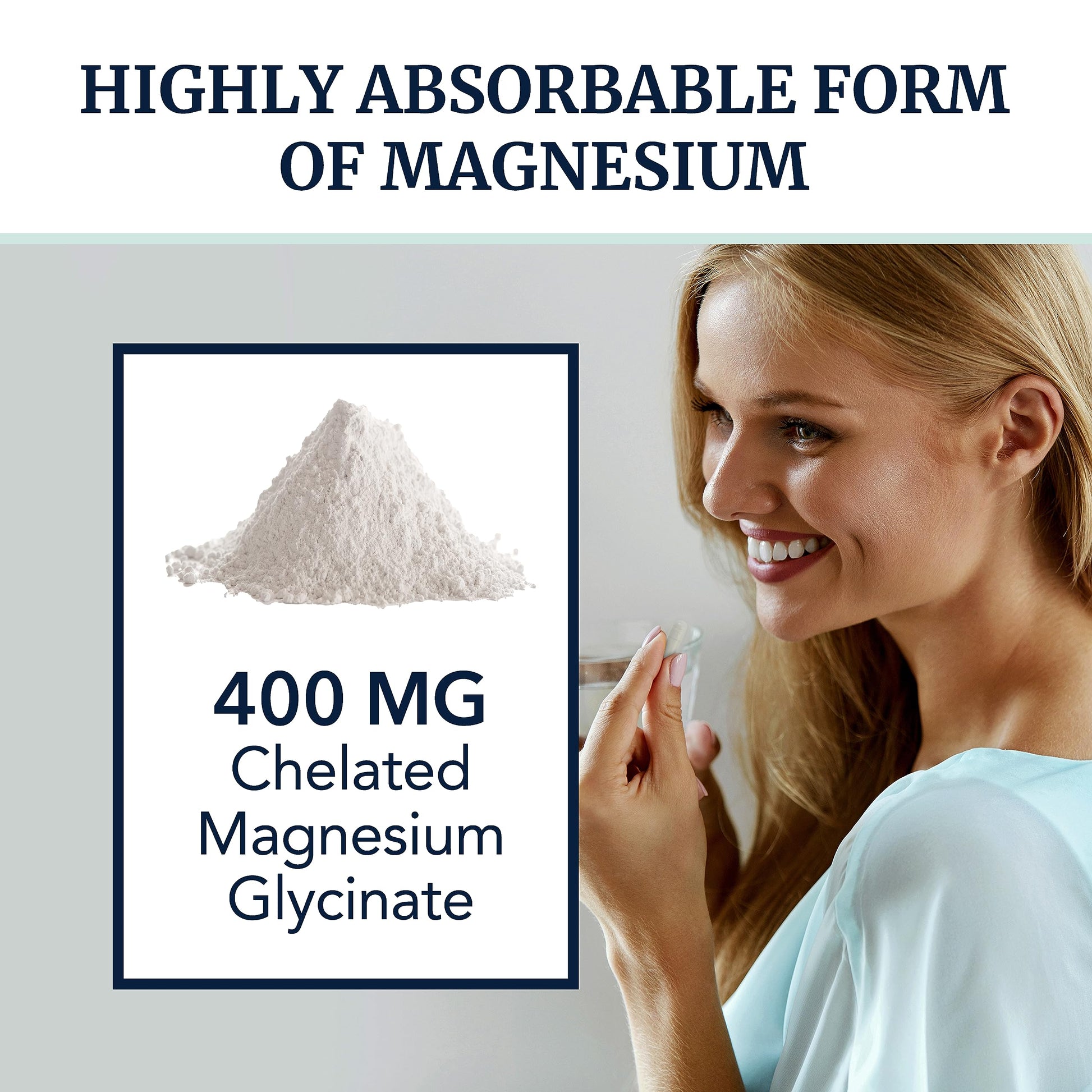 Magnesium Glycinate 400mg | Chelated Bisglycinate for Muscle Relaxation, Bones Nobi Nutrition uk supplements